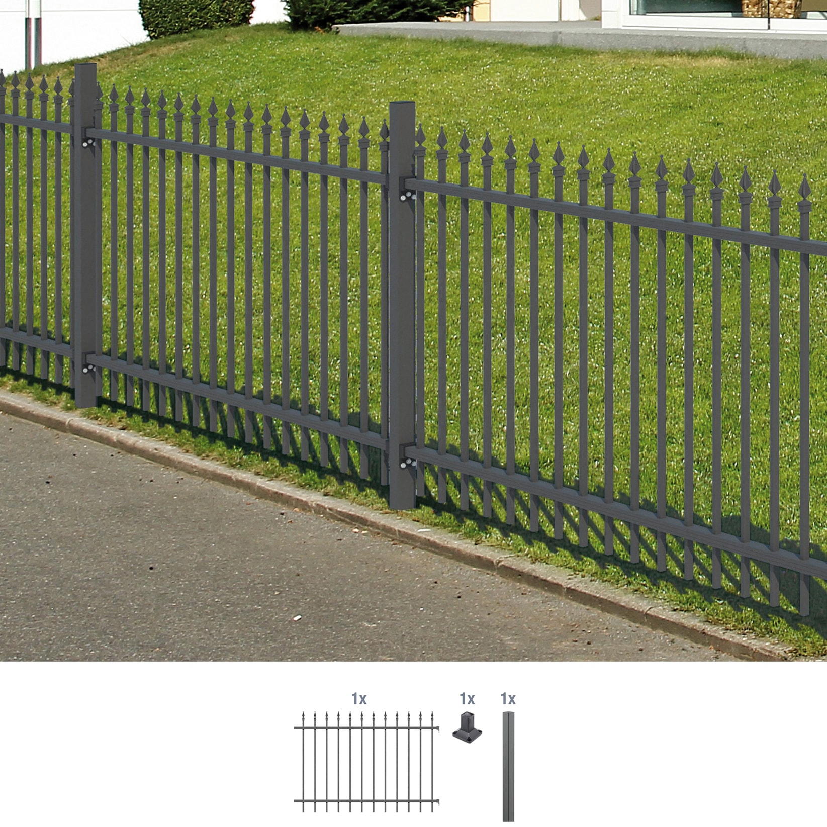 Alberts "Anbauset Chaussee" Höhe: 100 und 120 cm, Breite: 200 cm, zum Aufschrauben