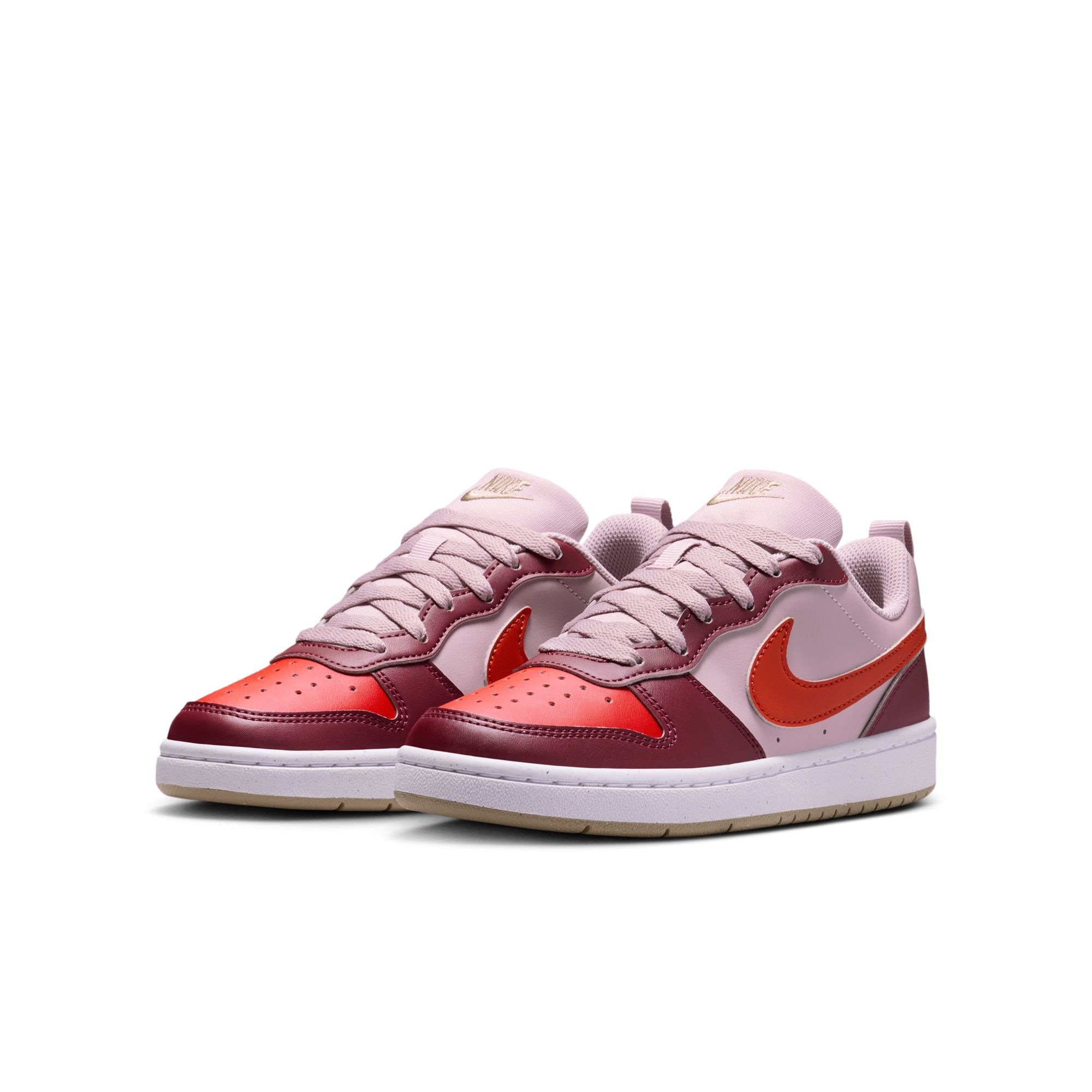 NIKE SPORTSWEAR Mädchen Sneaker "Court Borough Low Recraft", Gr. 39, rosa, Synthetik, Textil, Schuhe, Design auf den Spuren des Air Force 1, für