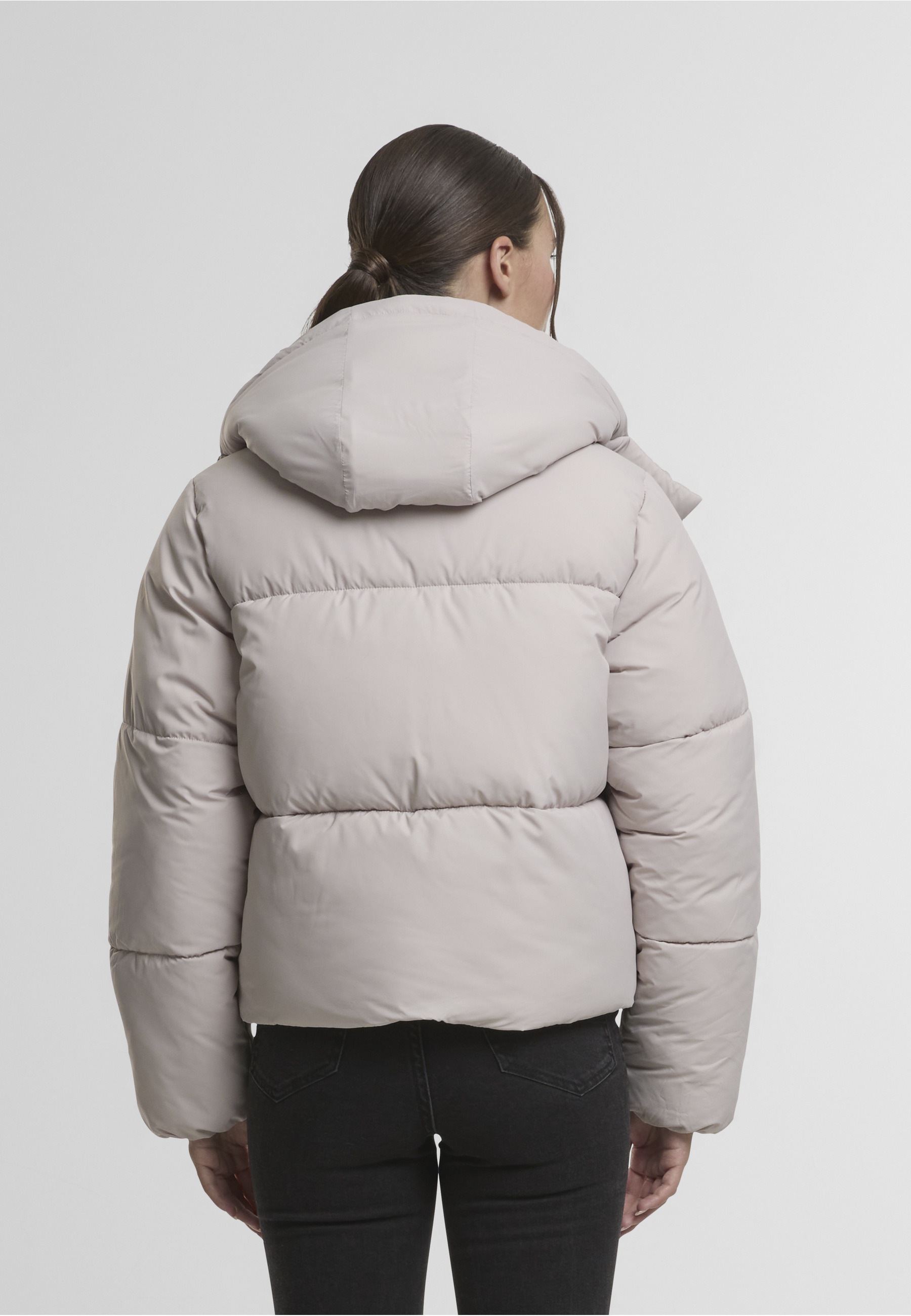 URBAN CLASSICS Winterjacke »Urban Classics Ladies Hooded Collar Puffer Jacket« 1 Stk. tlg. mit Kapuze