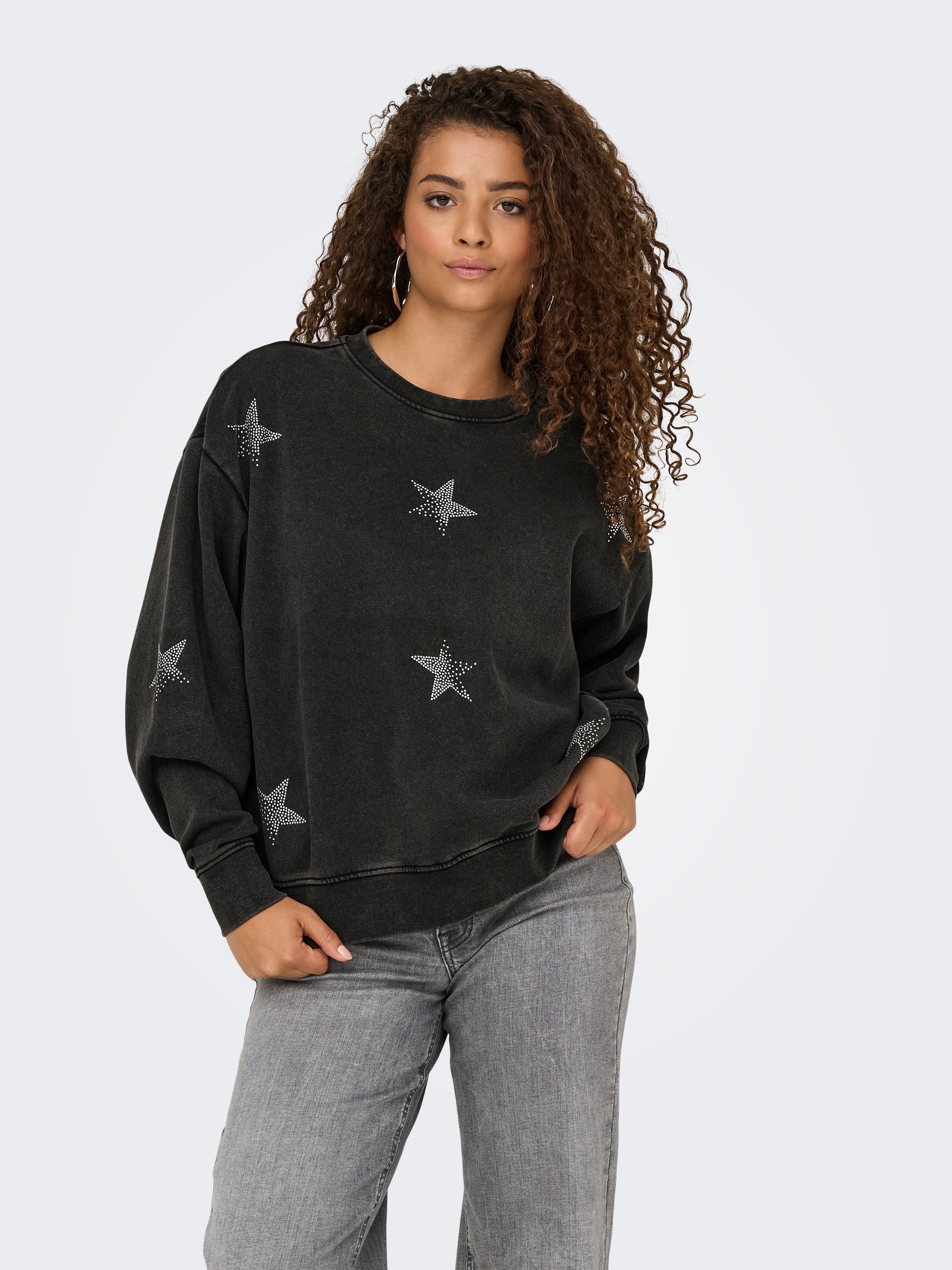 ONLY Sweatshirt "ONLINDA L/S O-NECK BOX CC SWT" günstig online kaufen