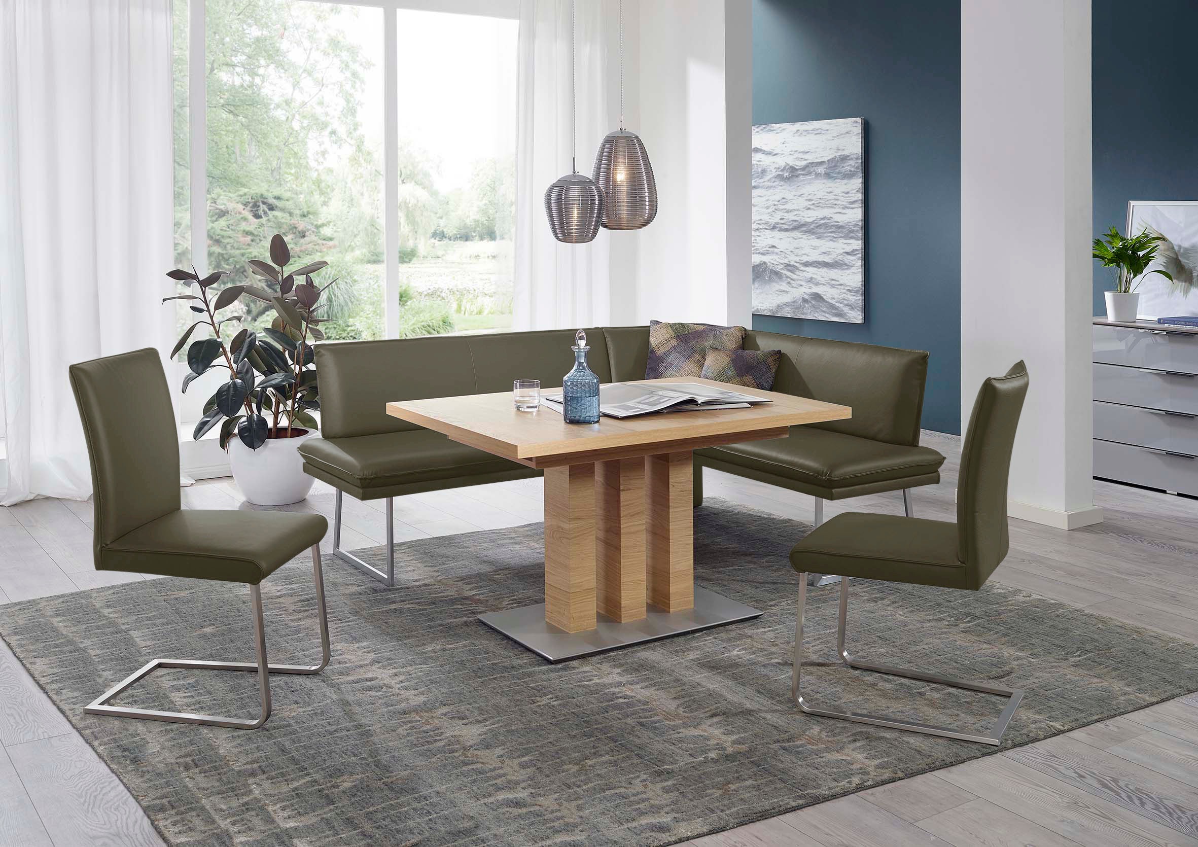 K+W Komfort & Wohnen Essgruppe "Santos III" 4 Stk. tlg. gepolsterte Eckbank günstig online kaufen