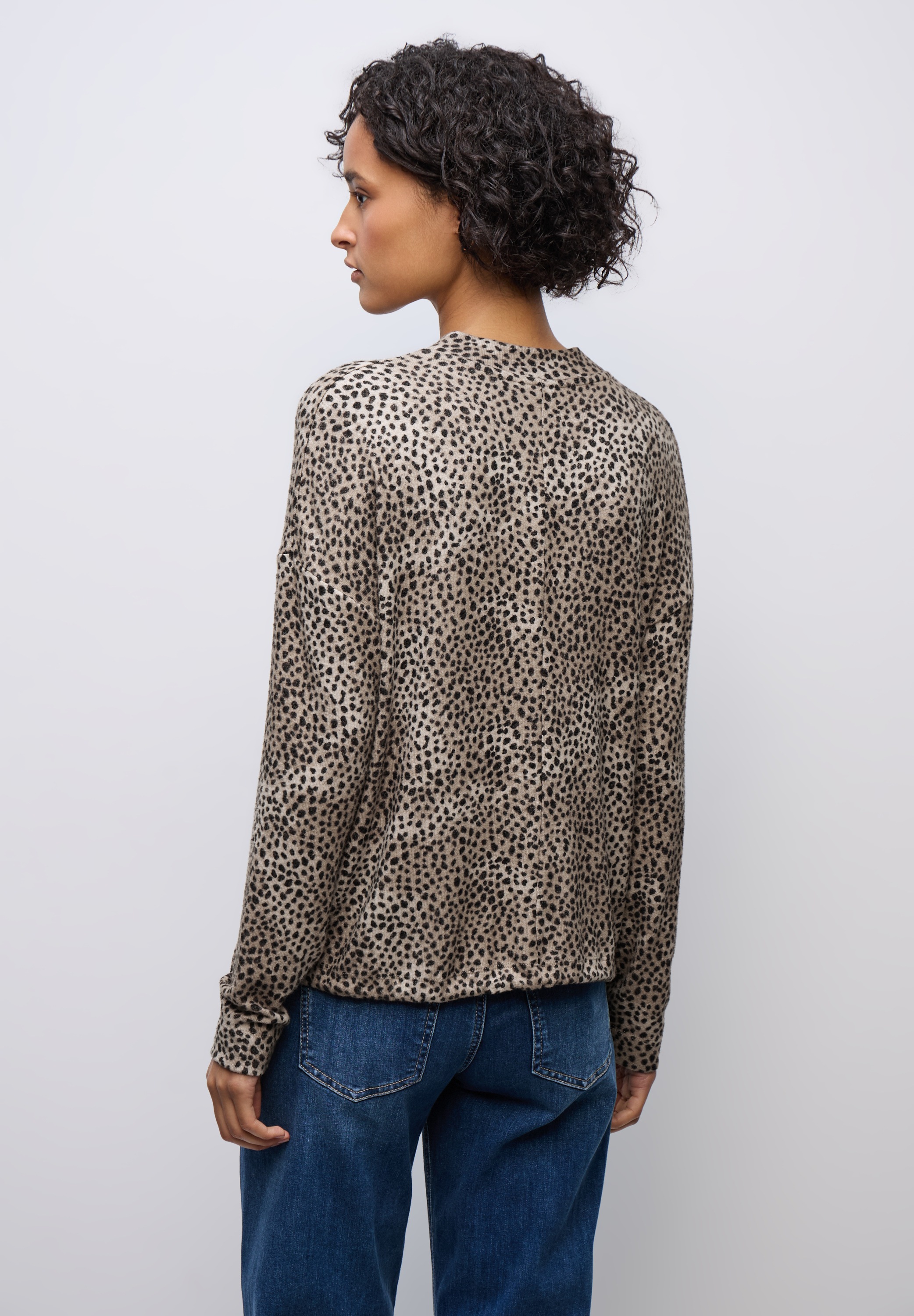 STREET ONE Langarmshirt mit Tunnelzugbändchen im Bund günstig online kaufen