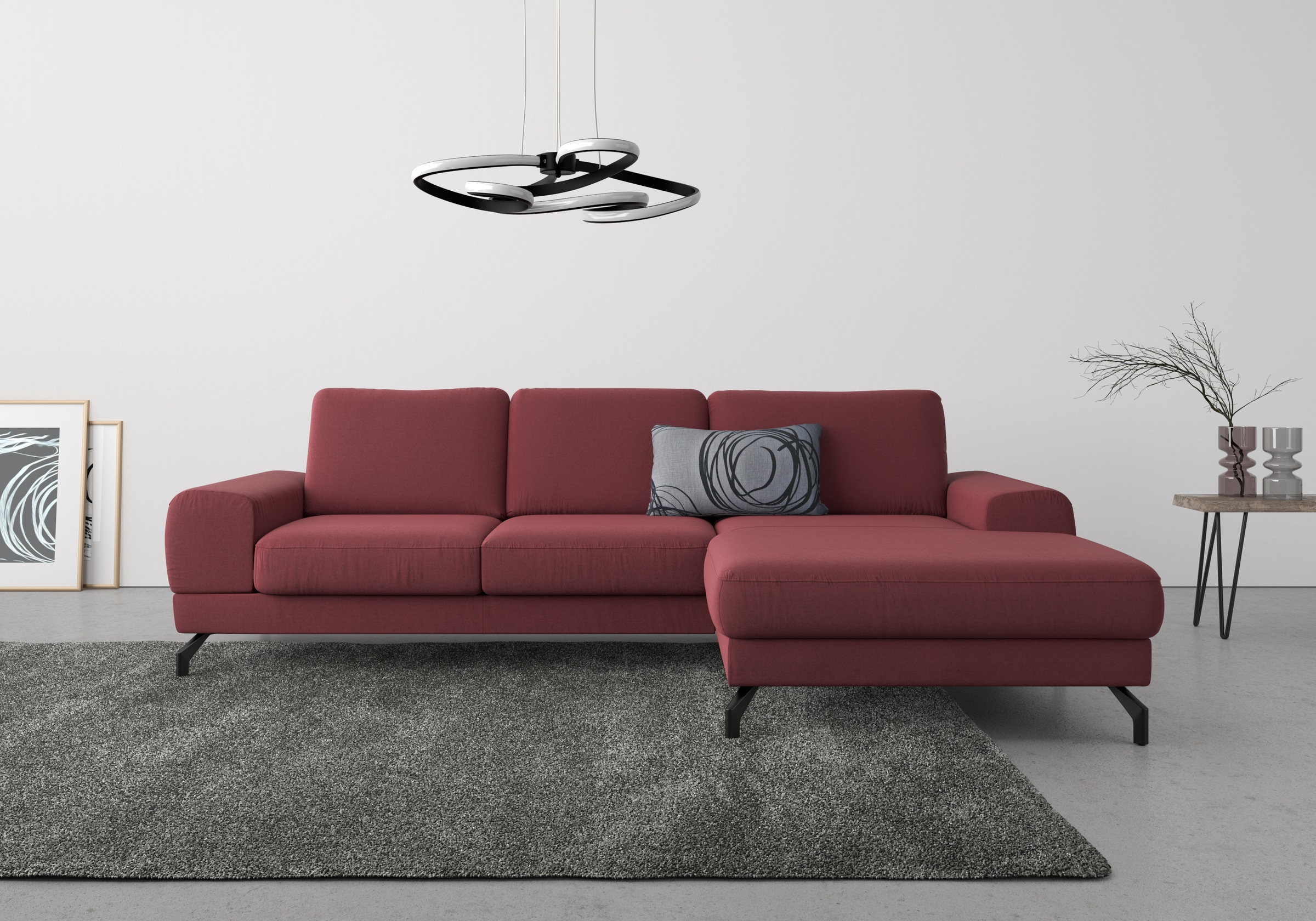sit&more Ecksofa »Cinturo L-Form«, inklusive Sitztiefenverstellung und Federkern, Sitzhöhe 45 cm