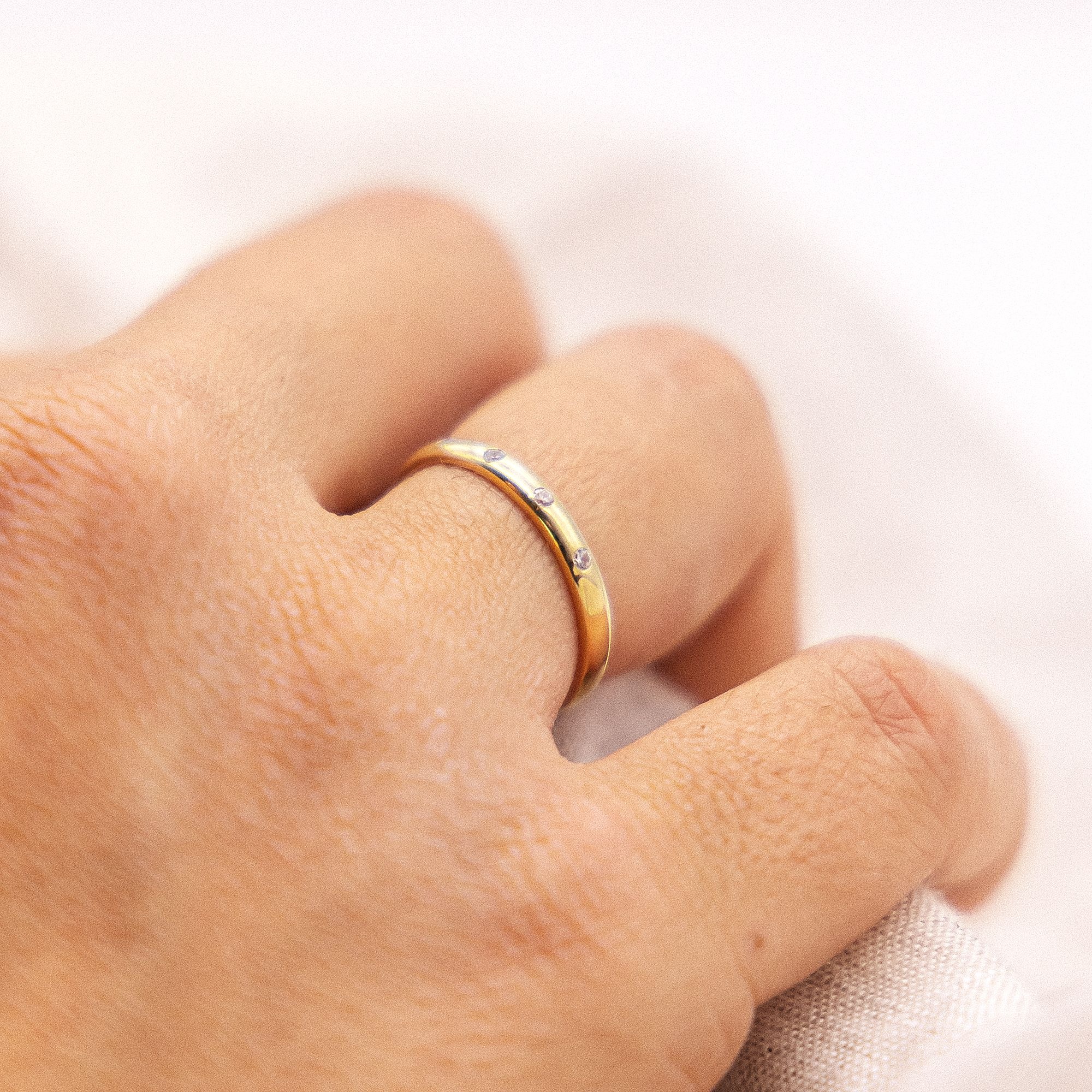 Fascination by Ellen K. 375 Gold Ring Yellow Size 17 2