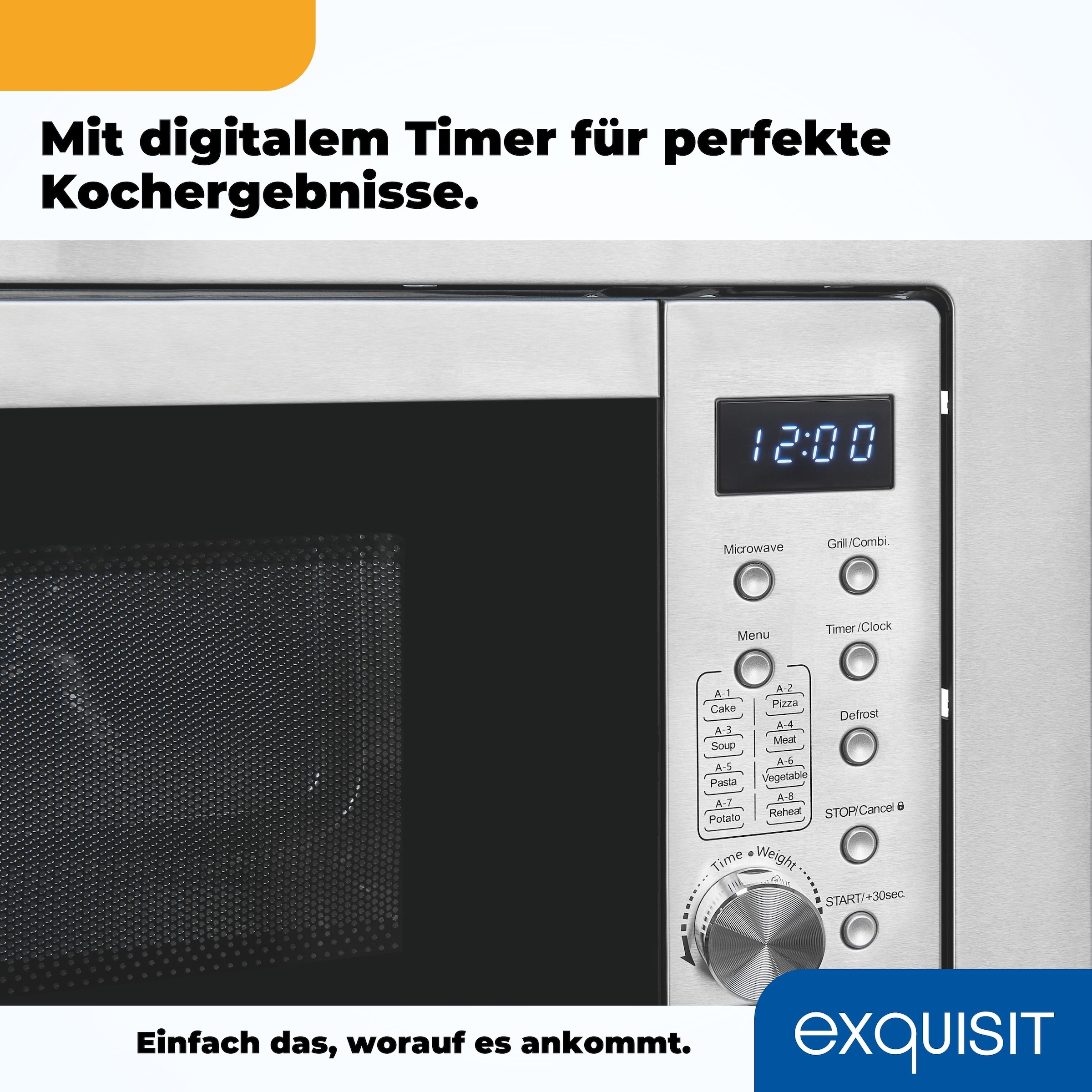 exquisit Einbau-Mikrowelle »EMW20-DG-020«, Grill-Mikrowelle, 1300 W