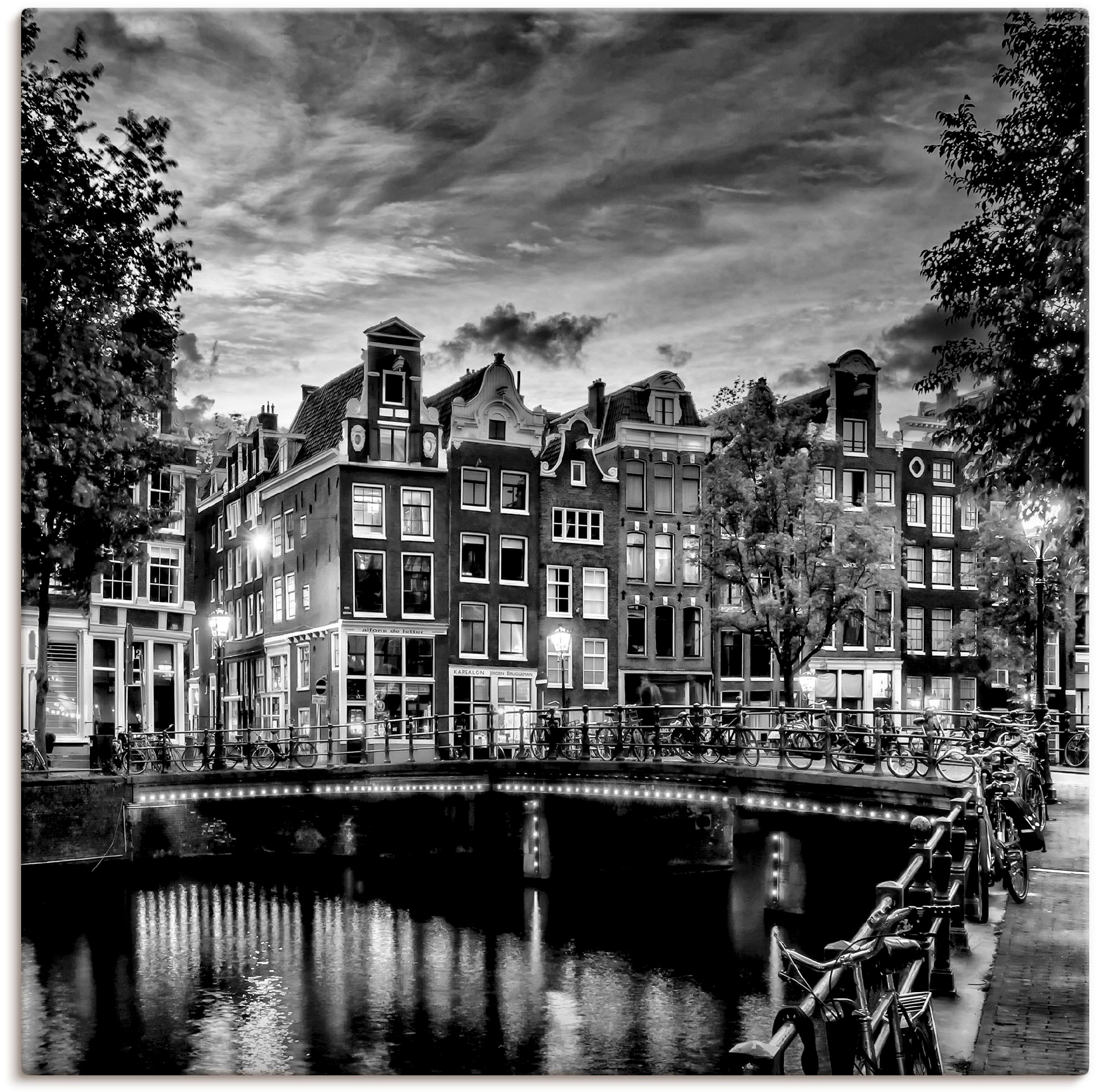 Artland Wandbild »Amsterdam Abendidylle«, Amsterdam, Poster bestellen | oder BAUR Leinwandbild, versch. Wandaufkleber als Größen in (1 St.), Alubild