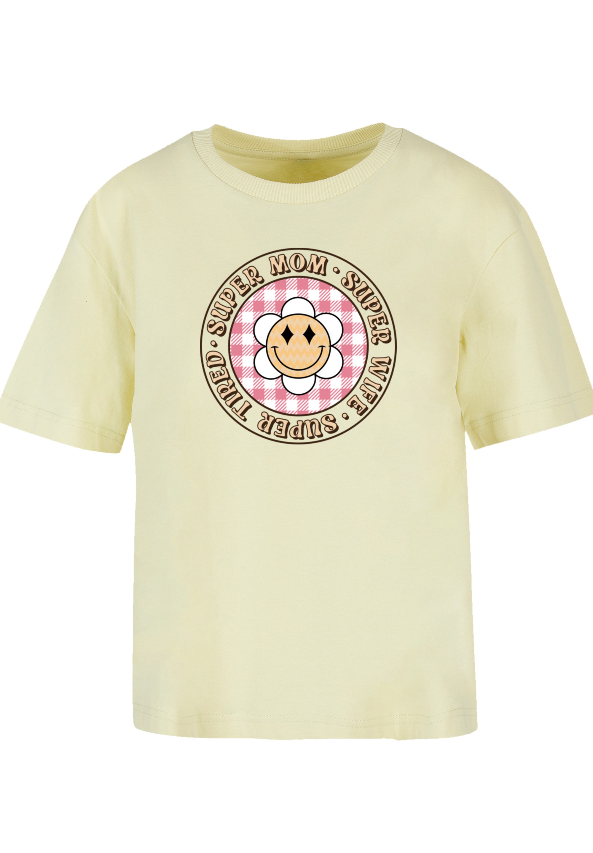 F4NT4STIC T-Shirt »Muttertag super müde Mama Retro Blumen«, Premium Qualität