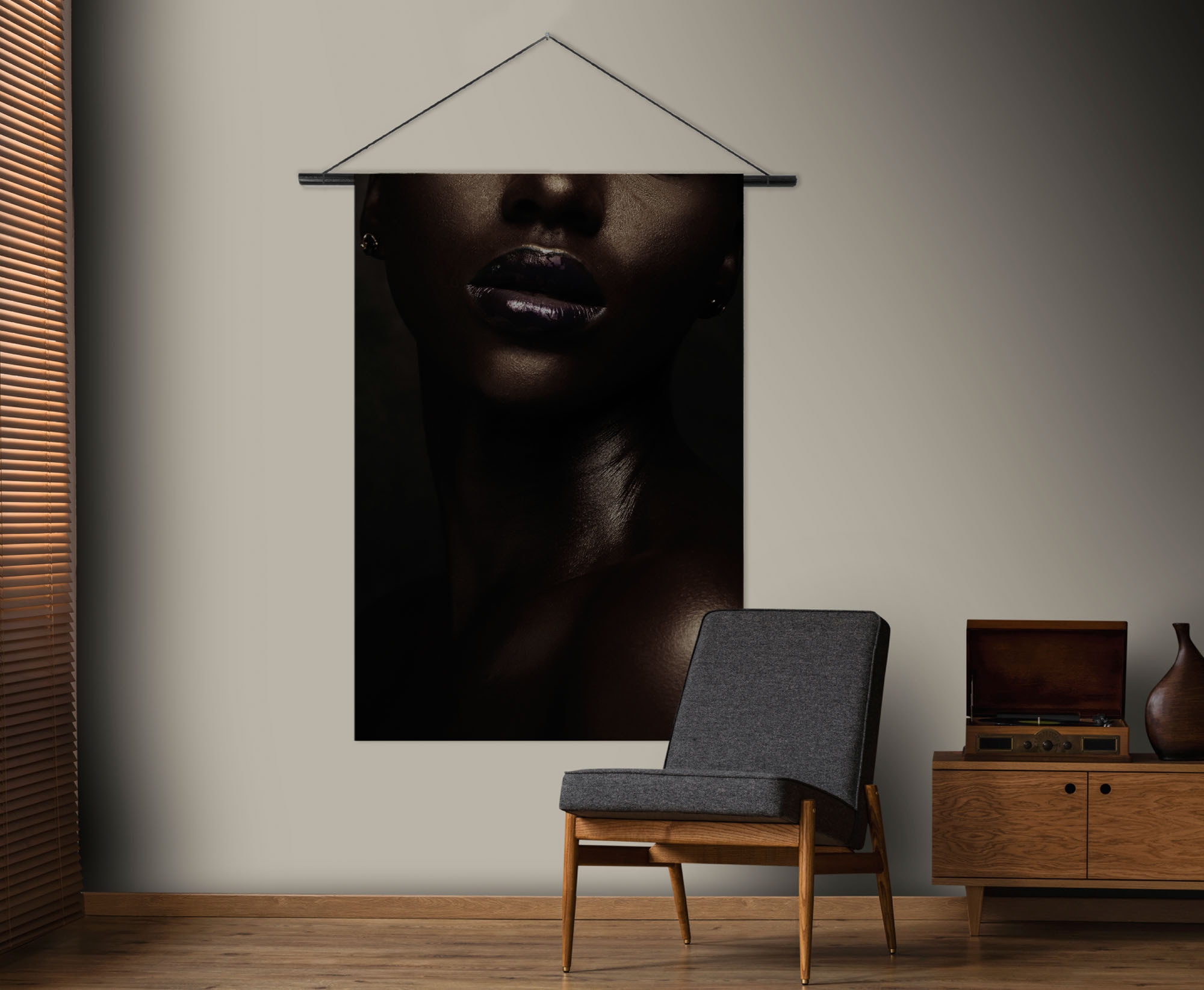 Art for the home Wandbild "Elegante Frau", (1 St.), Wandteppich XL