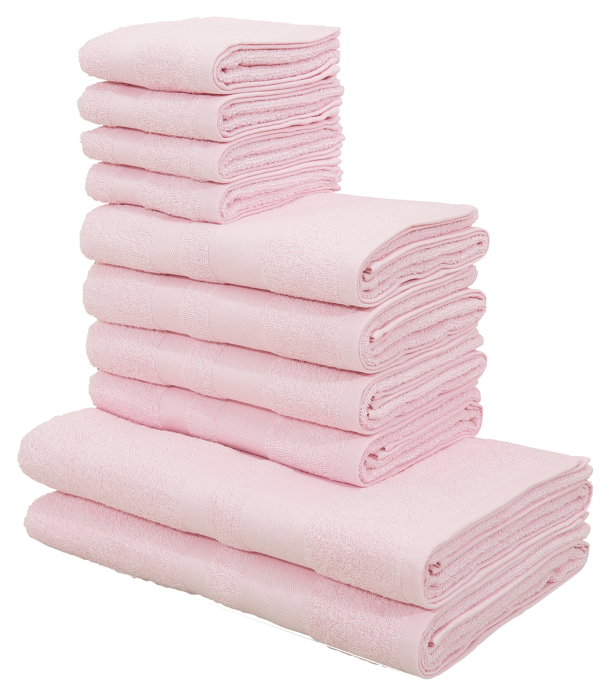 my home Handtuch Set »Vanessa«, BAUR Walkfrottee, Handtuch-Set Set, einfarbiges aus mit tlg., Handtücher kaufen 10 100% | Bordüre, Baumwolle