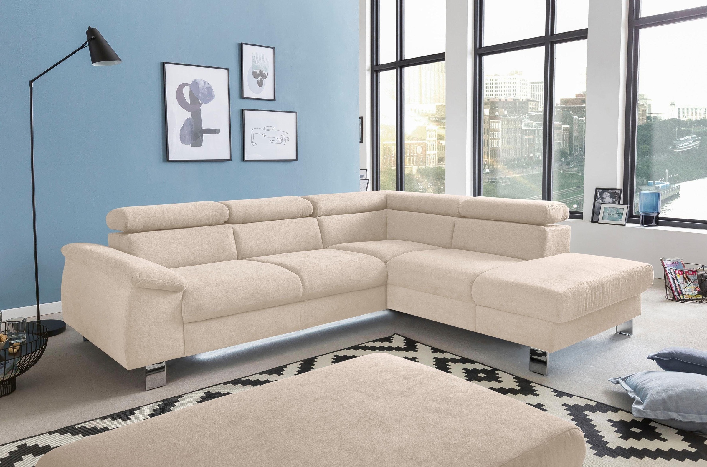 COTTA Polstergarnitur "Komaris L-Form", (Set), Set bestehend aus: Ecksofa m günstig online kaufen