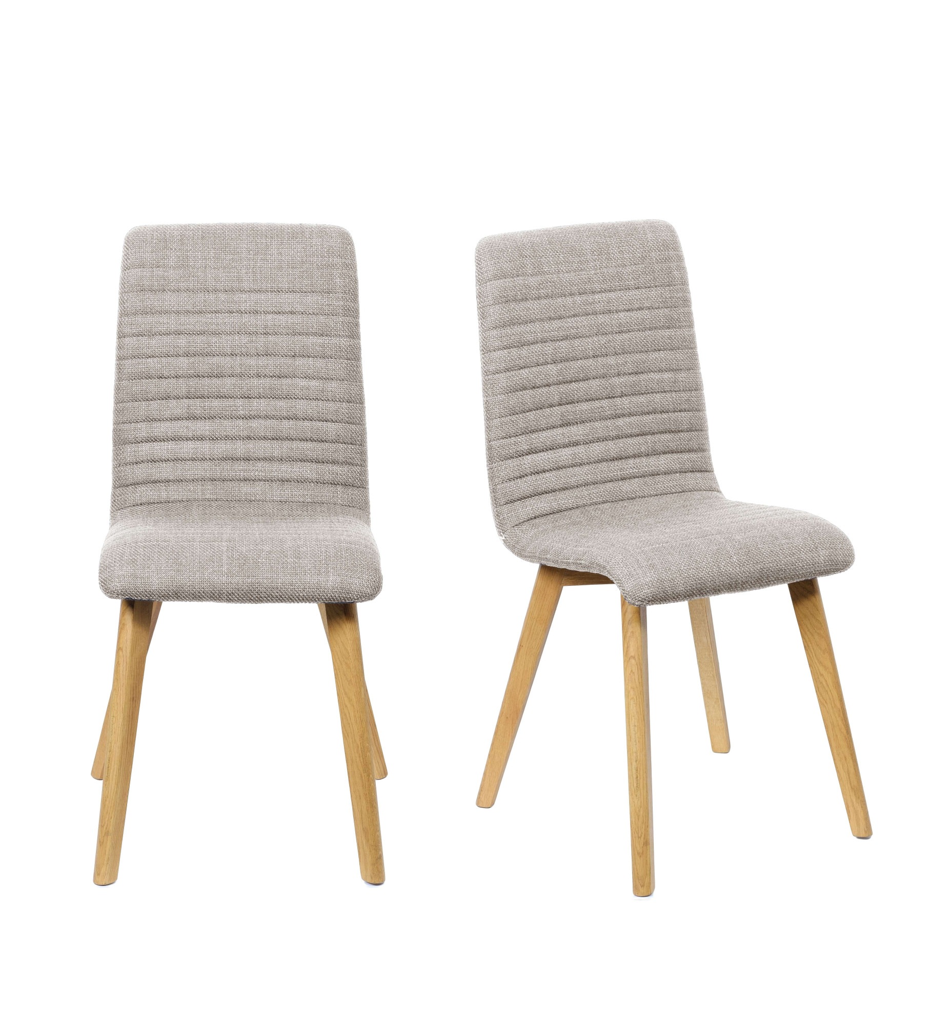 OTTO home 4-Fußstuhl "Arosa Esszimmerstuhl, Polsterstuhl, Küchenstuhl, Speisestuhl, Essstuhl" (Set) 2 Stk.2er-Set, Beine aus Massivholz Eiche oder Buche, mit gestepptem Stoff
