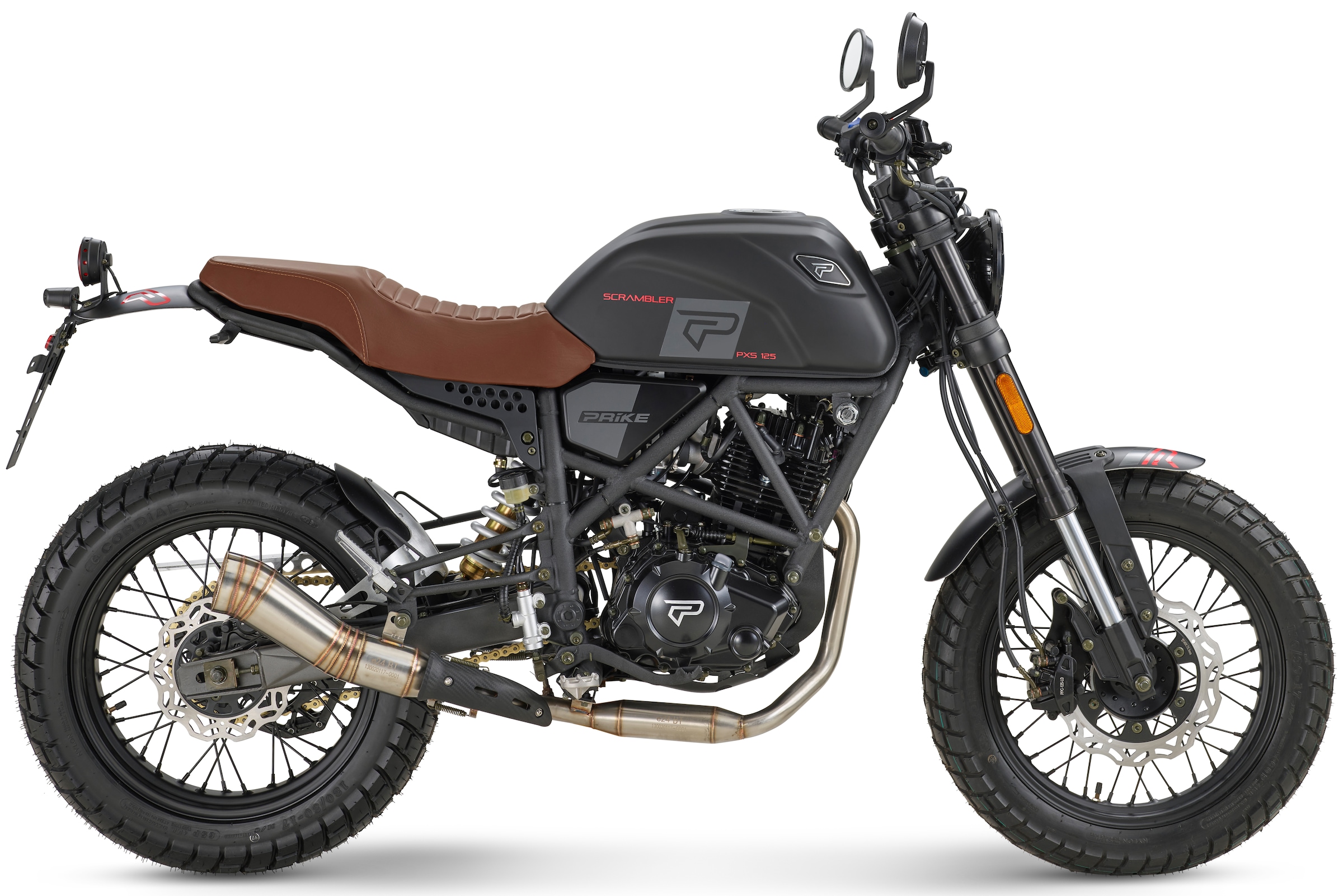 PRIKE Motorrad »PXS 125 Scrambler, E5+« 124 cm³ 85 km/h Euro 5+ 9,9 7,3 kW, 9,9 PS, CBS, 125er Scrambler-Design, digitales Cockpit