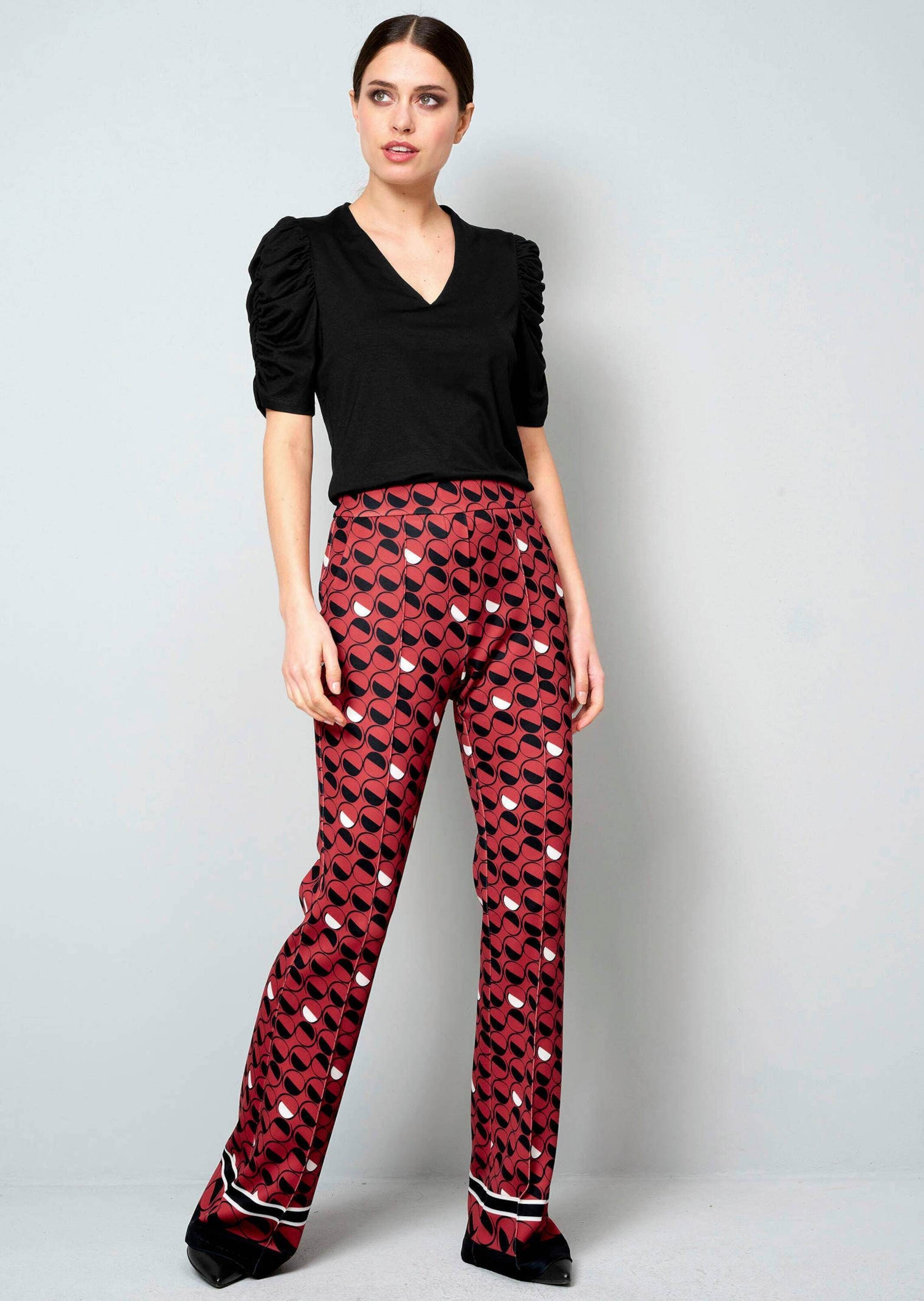 Alba Moda Stoffhose »Druckhose Druckhose mit Bordüre«