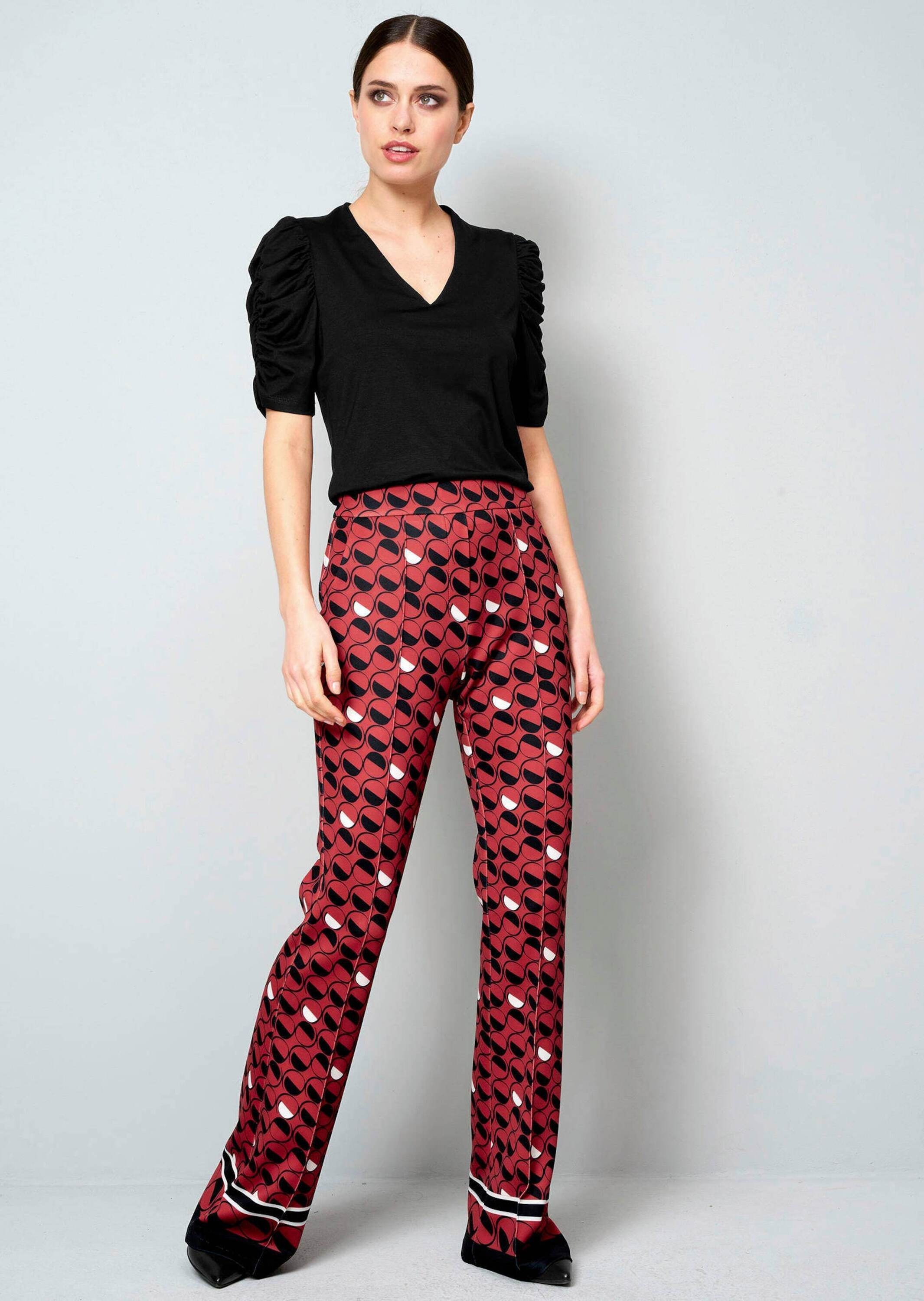 Alba Moda Stoffhose "Druckhose Druckhose mit Bordüre" günstig online kaufen