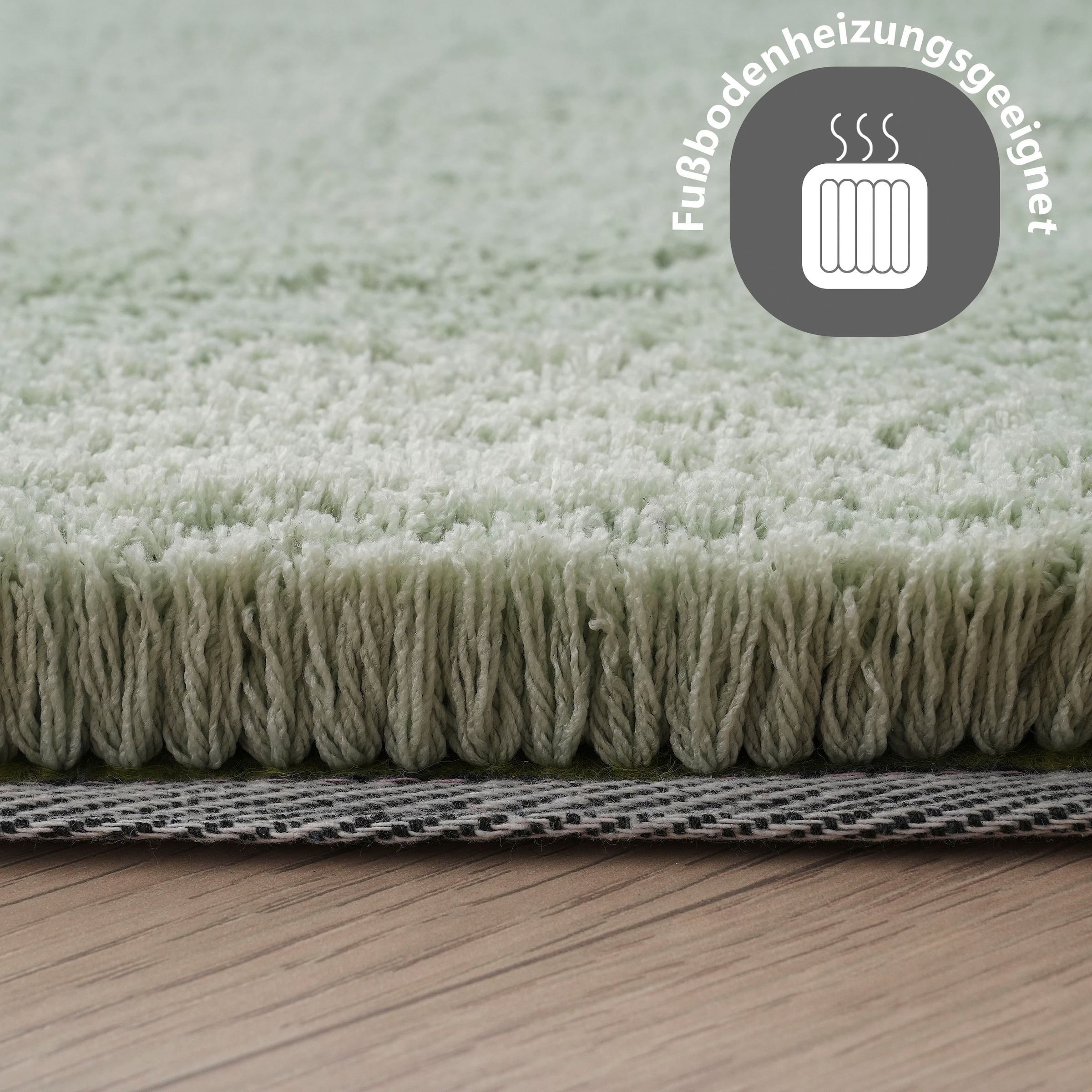 my home Hochflor-Läufer »Microfaser Teppich Magong, besonders weich, sehr feiner Flor«, rechteckig, 25 mm Höhe, uni Teppiche, Wohnzimmer, Schlafzimmer, Kinderzimmer, Flur, Brücke