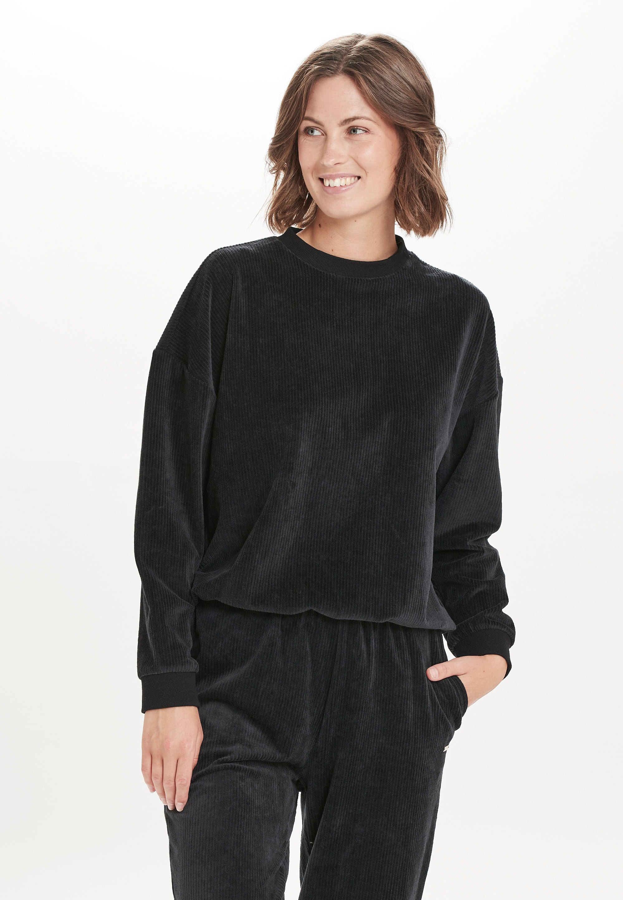 Sweatshirt »Marlie«, im trendigen Cord-Look