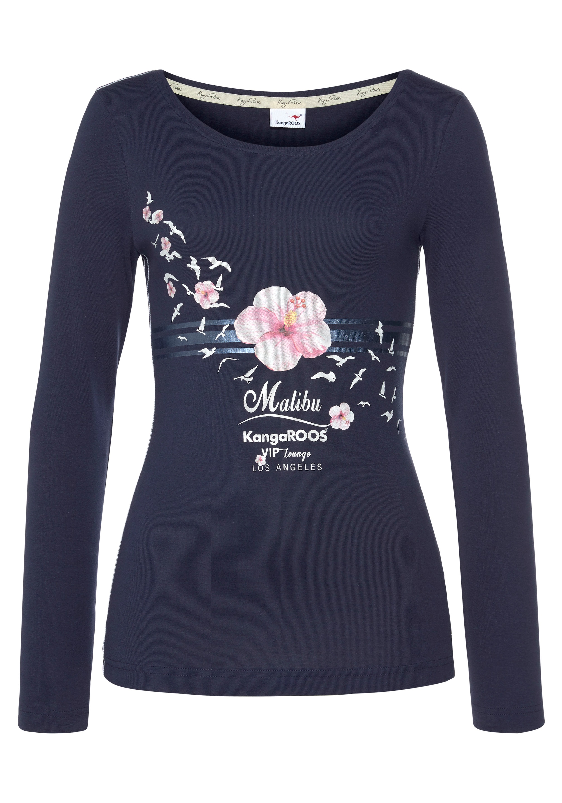 KangaROOS Longsleeve, Langarm, sehr figurbetonter Schnitt, mit Print
