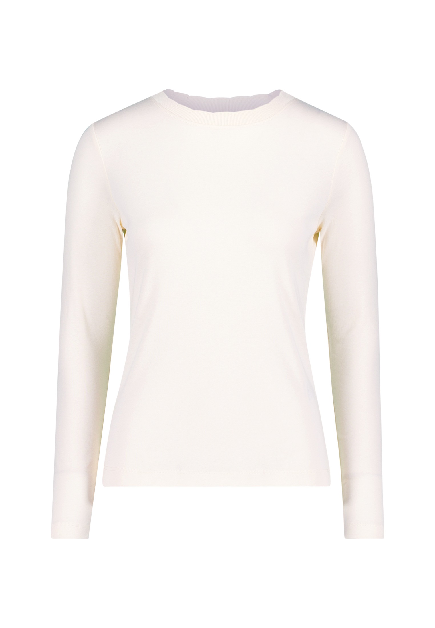 Zero Kurzarmshirt »zero Damen Jersey-Shirt mit Wellenkante«, (1 tlg.), weiteres Detail