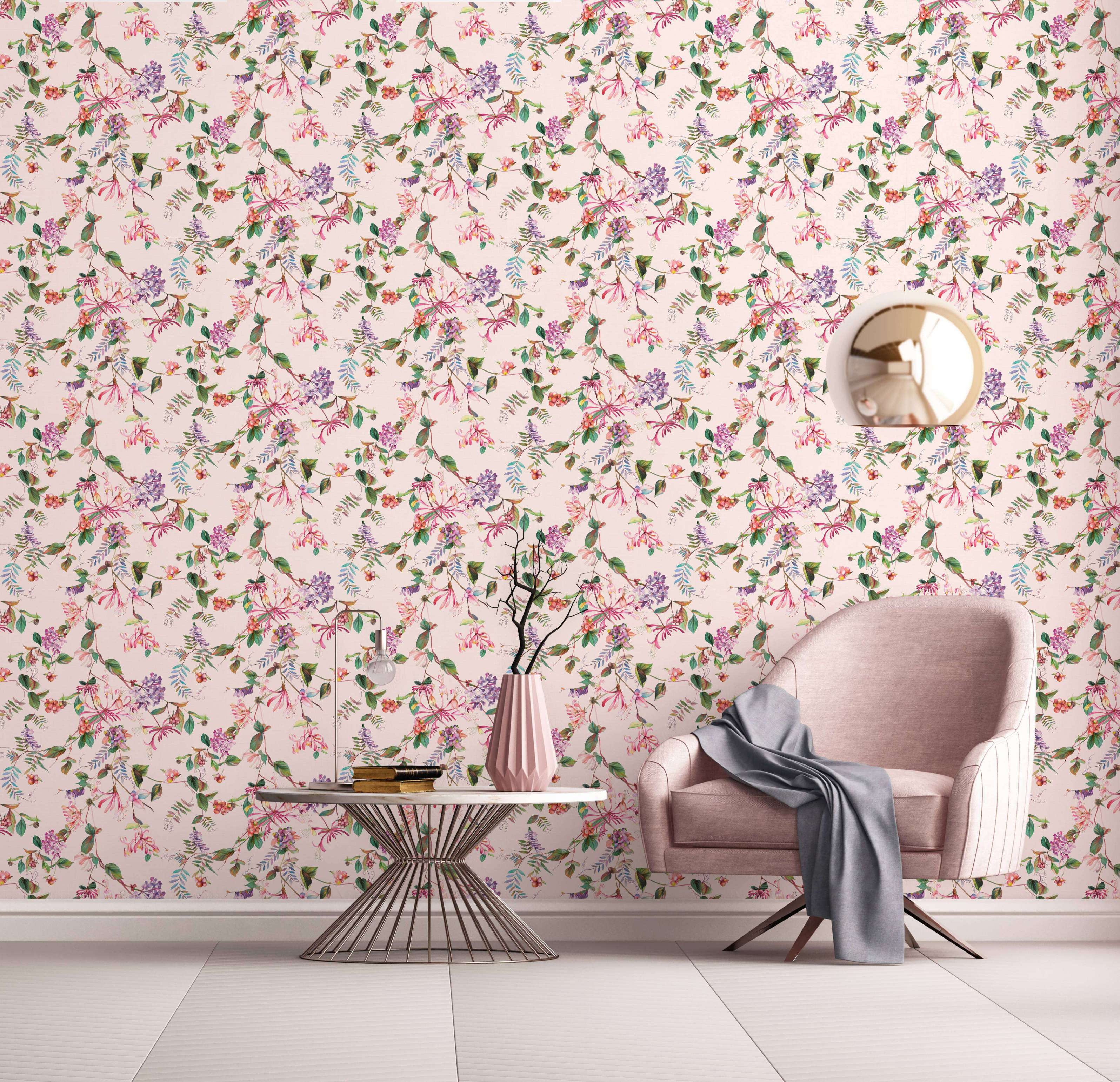 Marburg Vliestapete "Tapete Floral Blossom" floral geprägt moderne Vliestapete für Wohnzimmer Schlafzimmer Küche