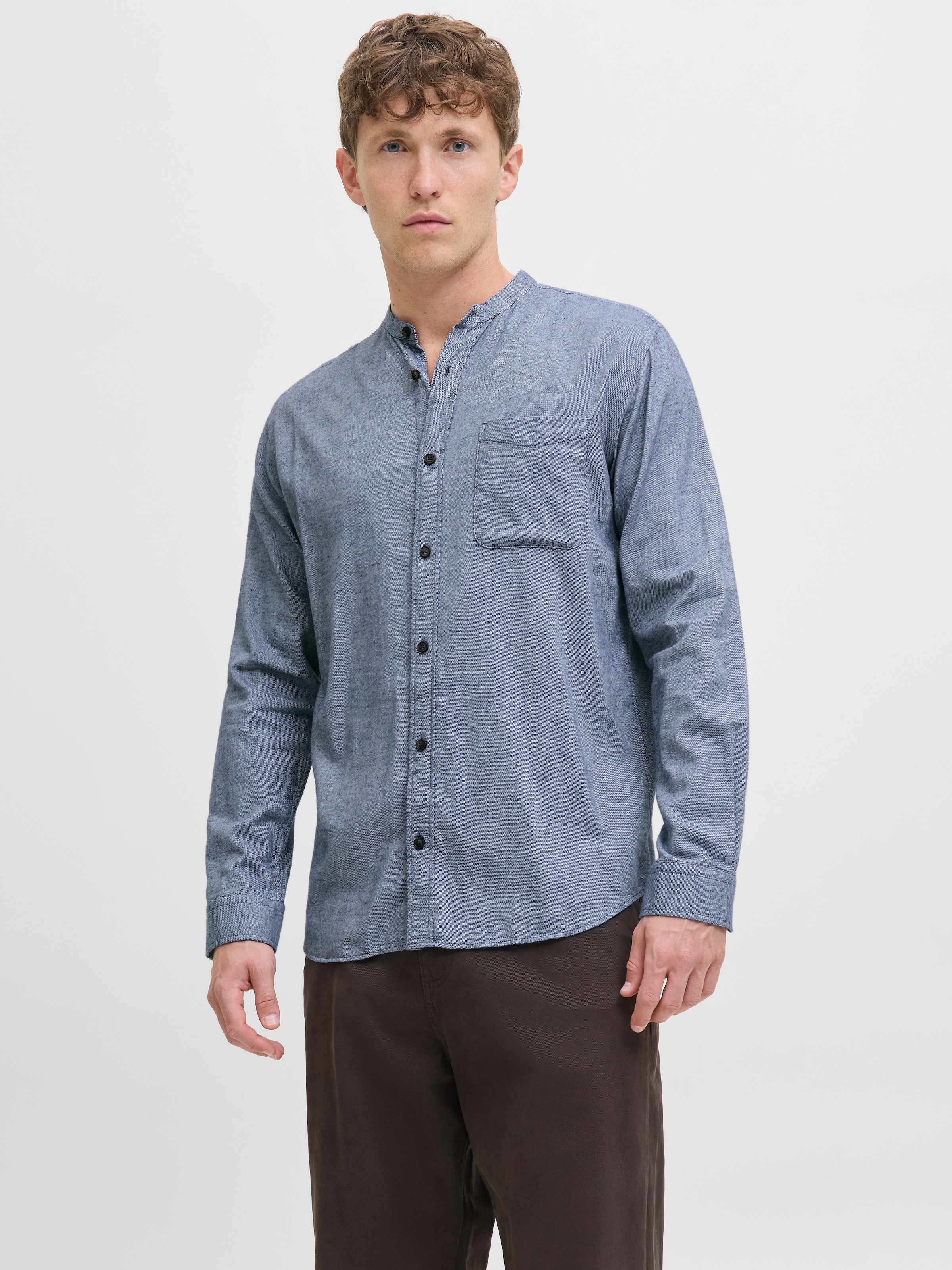 Jack & Jones Langarmhemd "JJEBAND MELANGE SHIRT L/S SN" günstig online kaufen