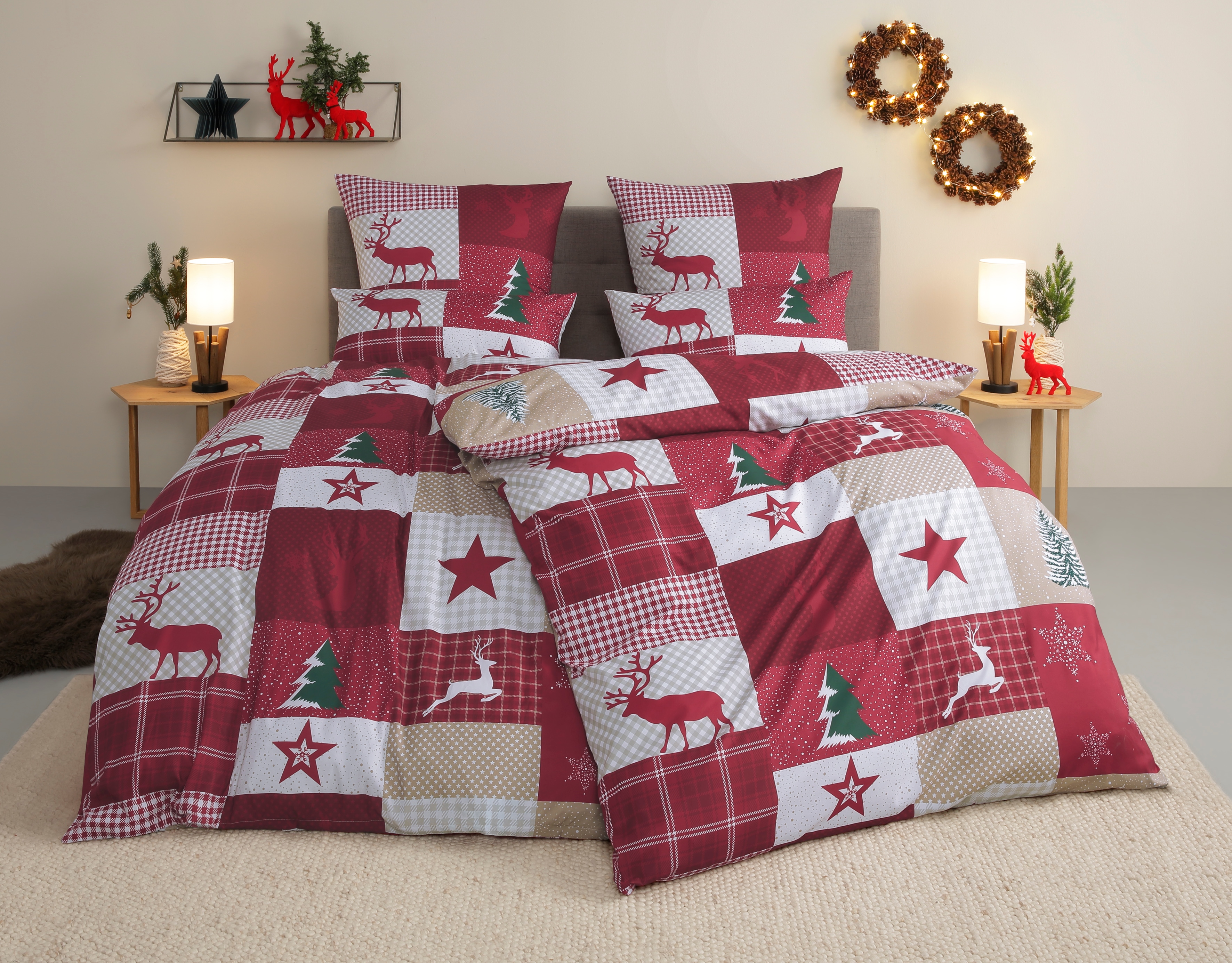 OTTO home Bettwäsche "Nicholas" 2 Weihnachtsbettwäsche, Winter, in 3 Qualitäten verfügbar