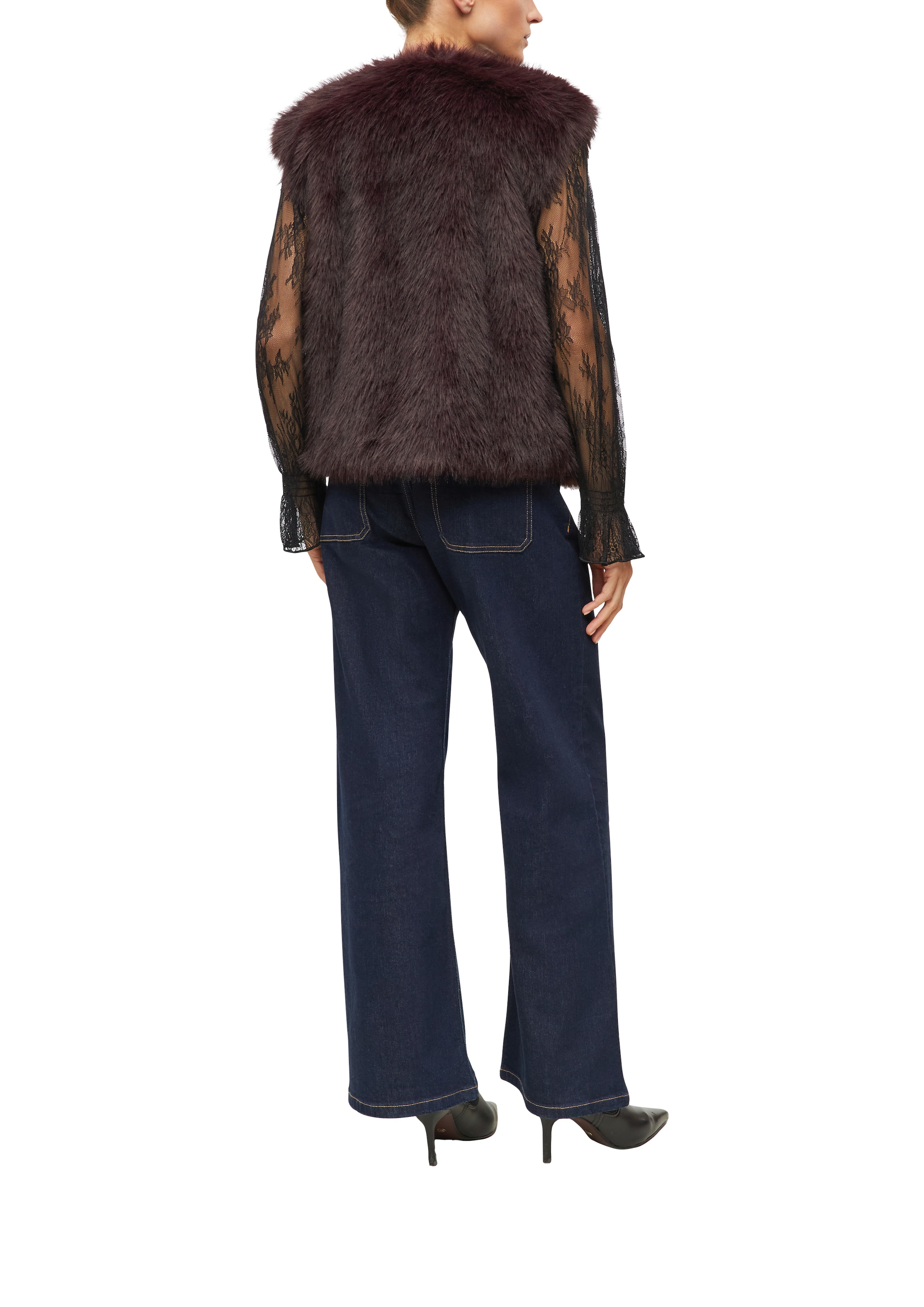 s.Oliver BLACK LABEL Fellimitatweste aus Fake Fur