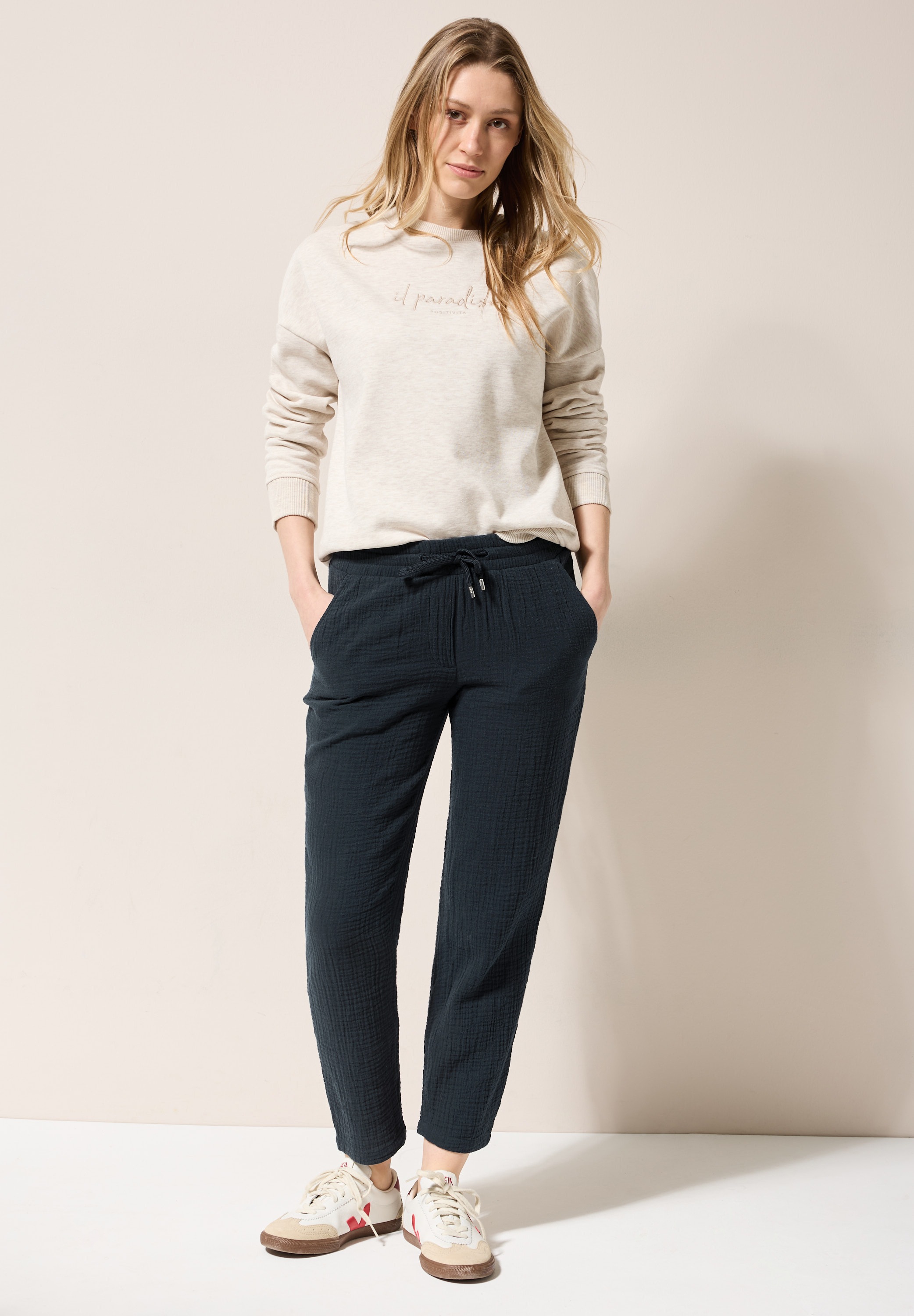 Thumbnail - Cecil Stoffhose Elastikbund mit Tunnelzug