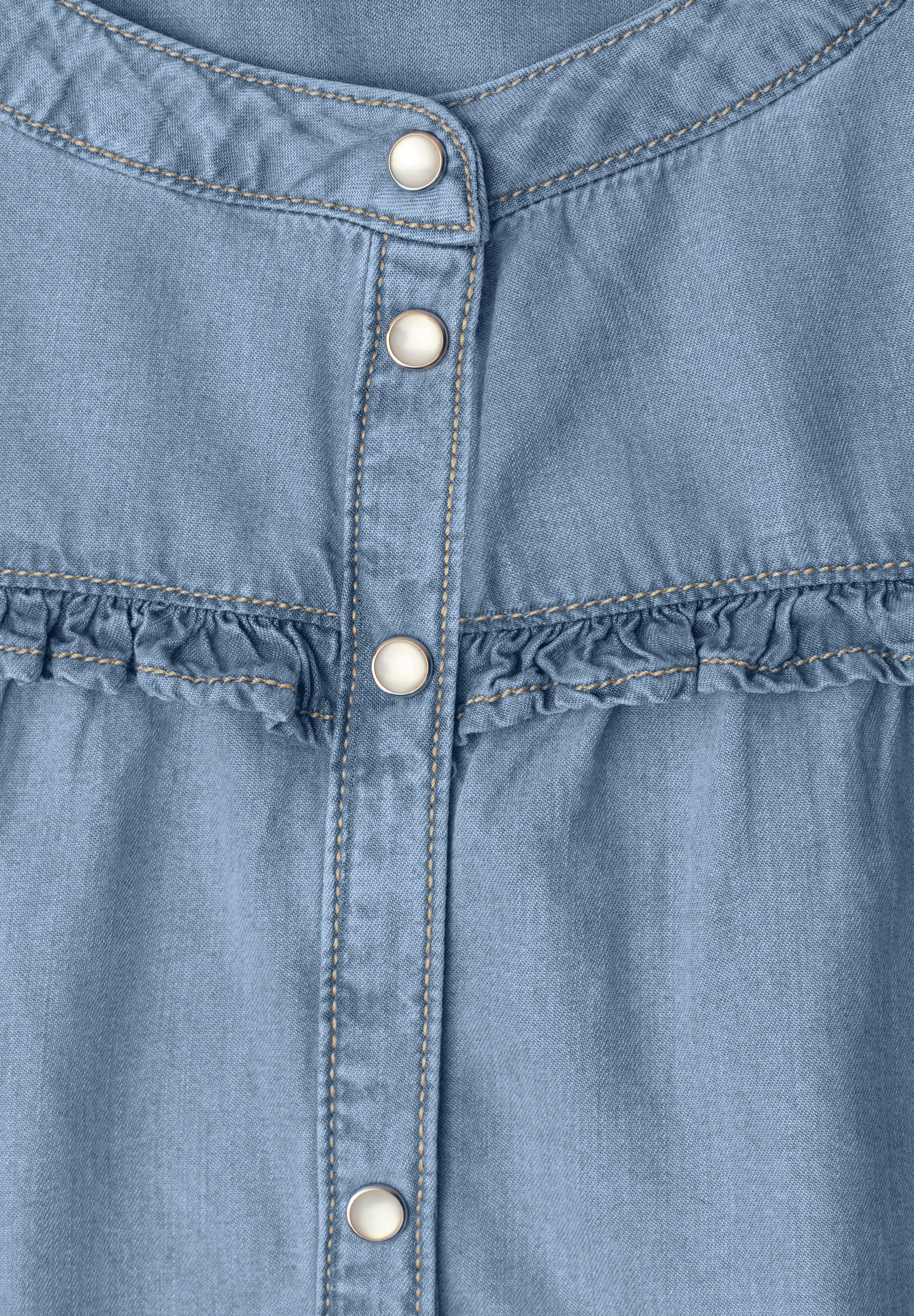 STREET ONE STUDIO Jeansbluse mit 3/4 Ärmeln