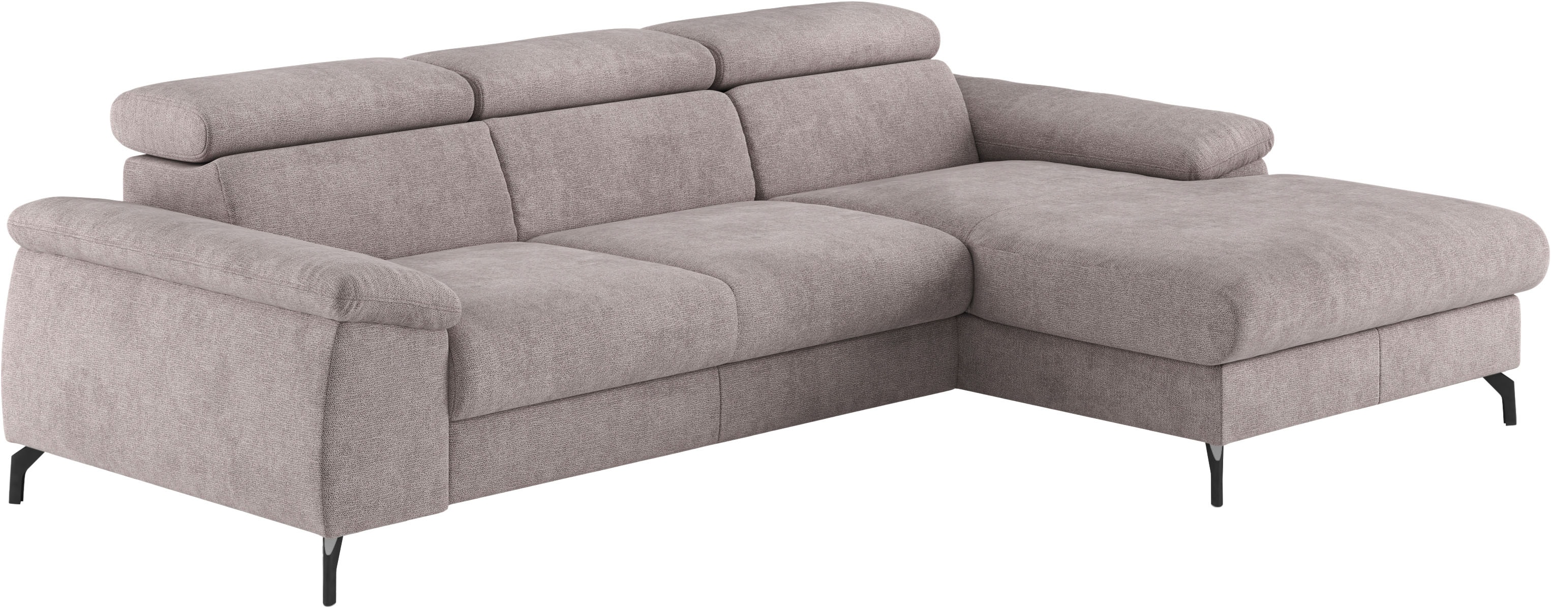 COTTA Ecksofa "Kitty L-Form, B: 242 cm" mit Kopfteilverstellung, optional Schlaffunktion & Bettkasten