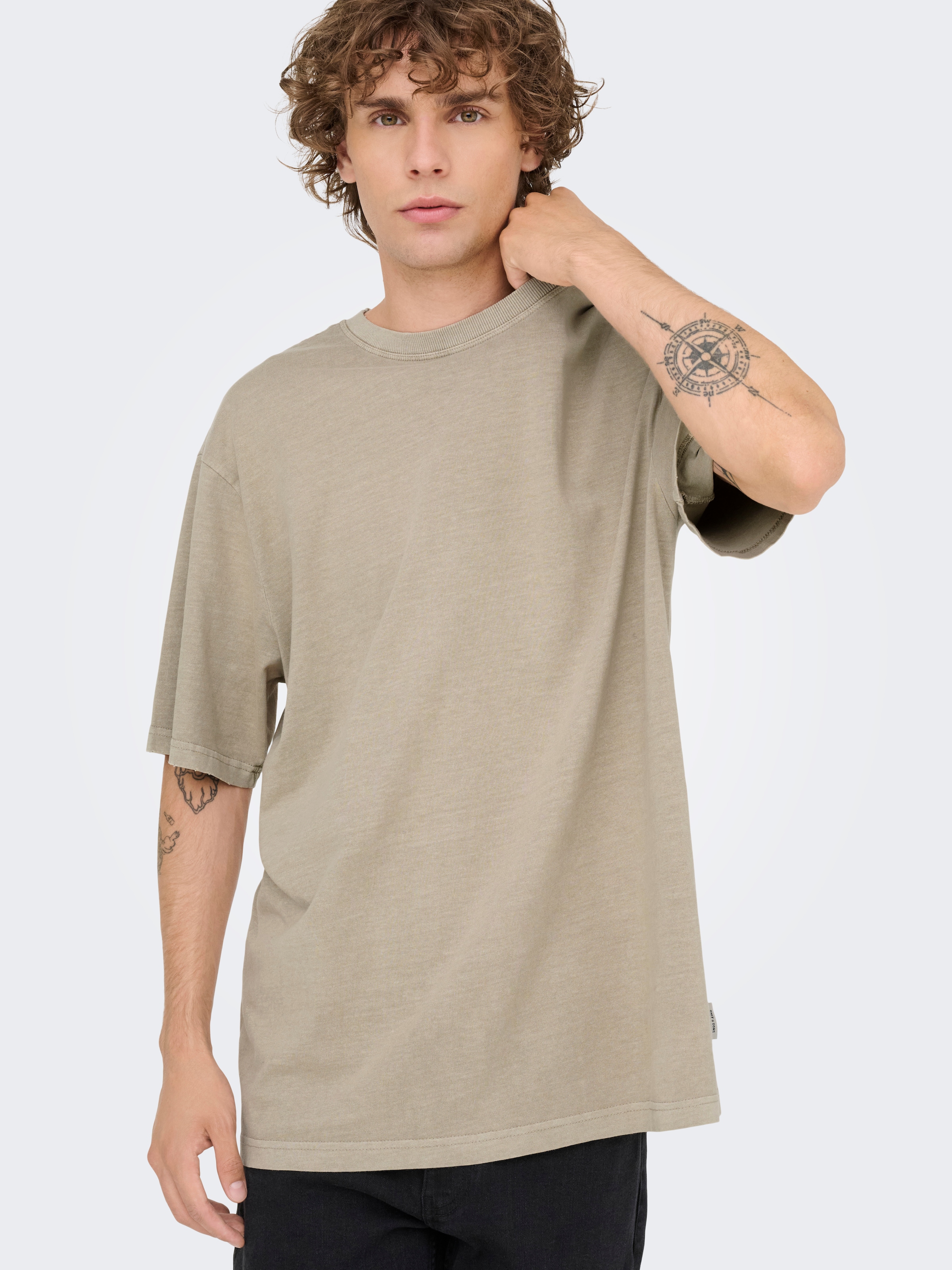 ONLY & SONS Rundhalsshirt "ONSDISTRESS RLX SS TEE" günstig online kaufen