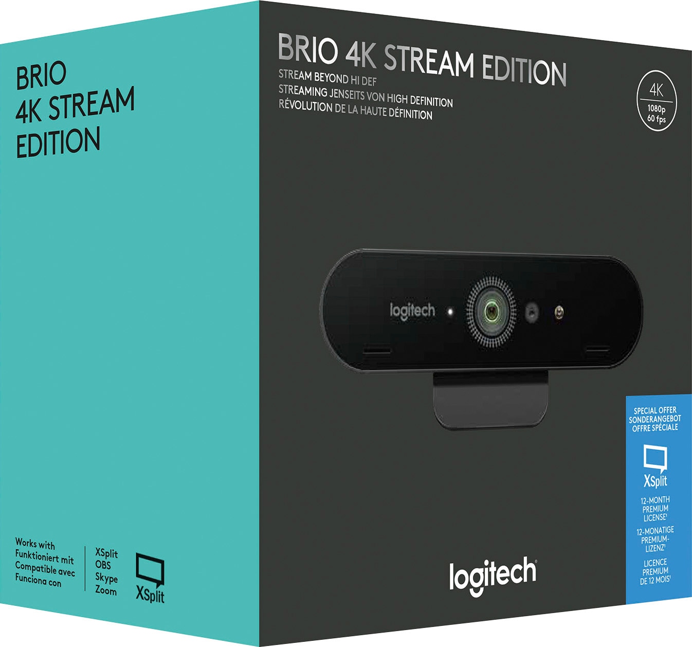 Logitech Webcam »BRIO 4K STREAM EDITION«, 4K Ultra HD, IrDA (Infrarot)