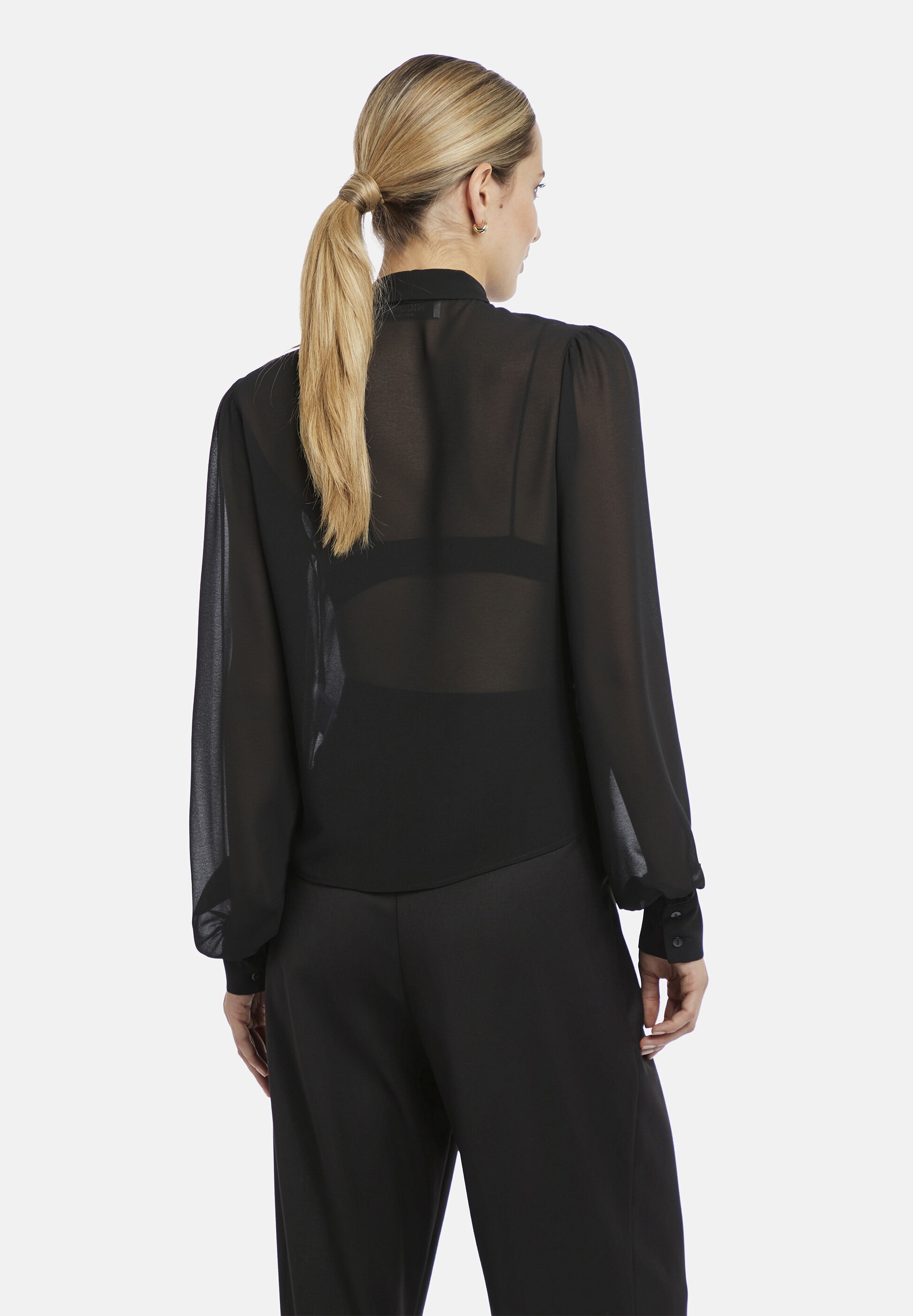 Nicowa Schlupfbluse »Elawi« Chiffonbluse mit Schleifenbindung