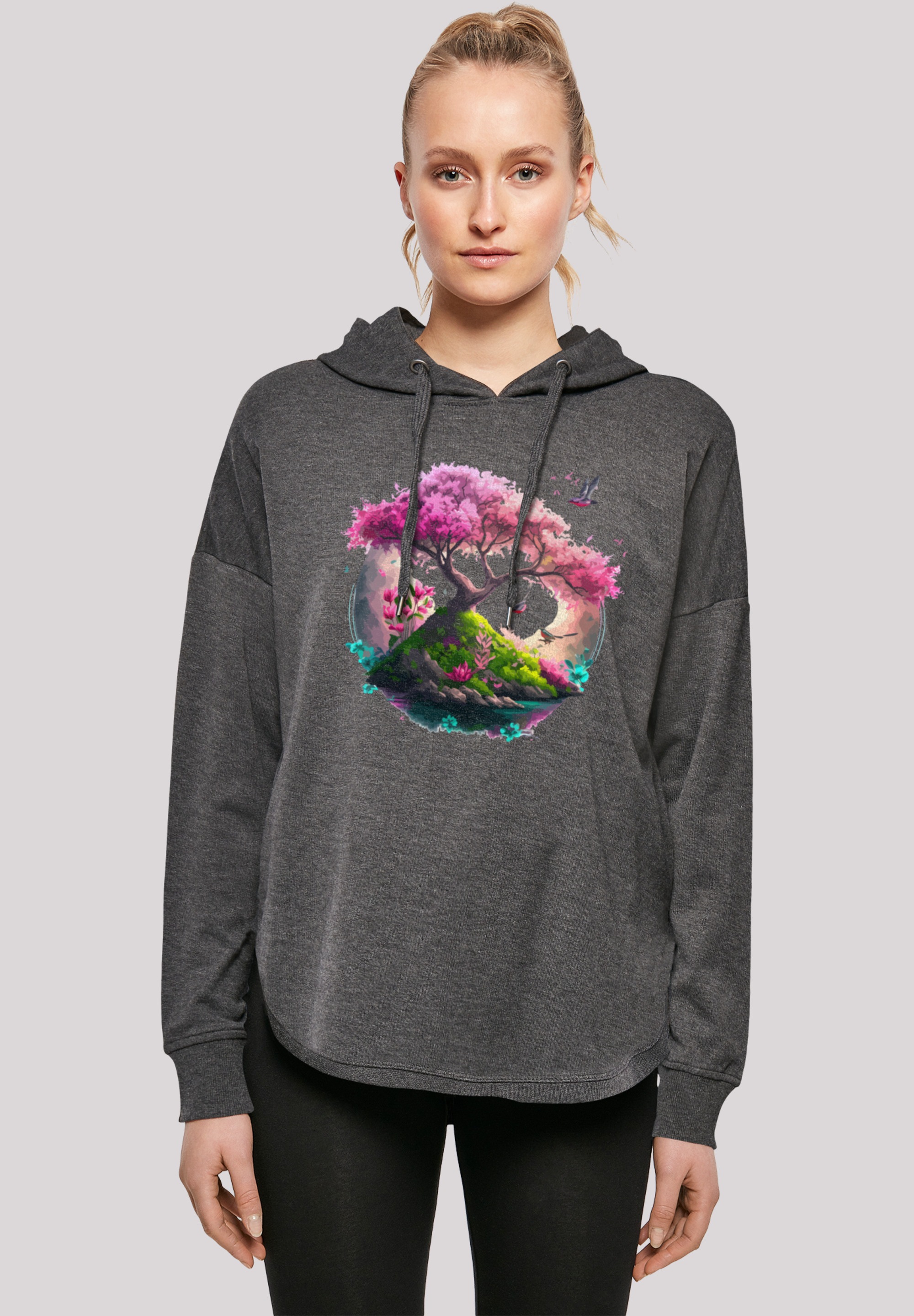 F4NT4STIC Kapuzenpullover "Kirschblüten Baum Oversize Hoodie", Print