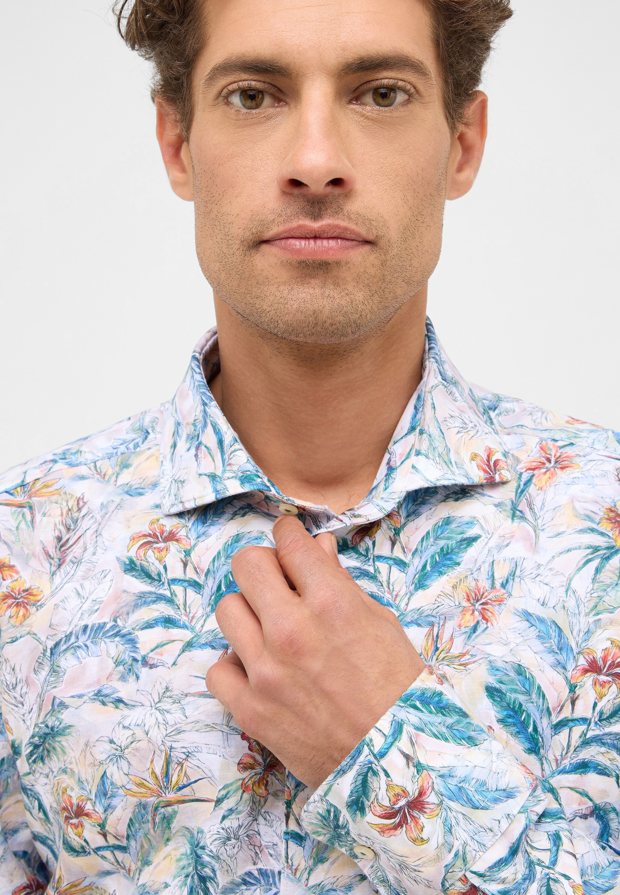 Eterna Langarmhemd »SLIM FIT«, EASY IRON (bügelleicht)