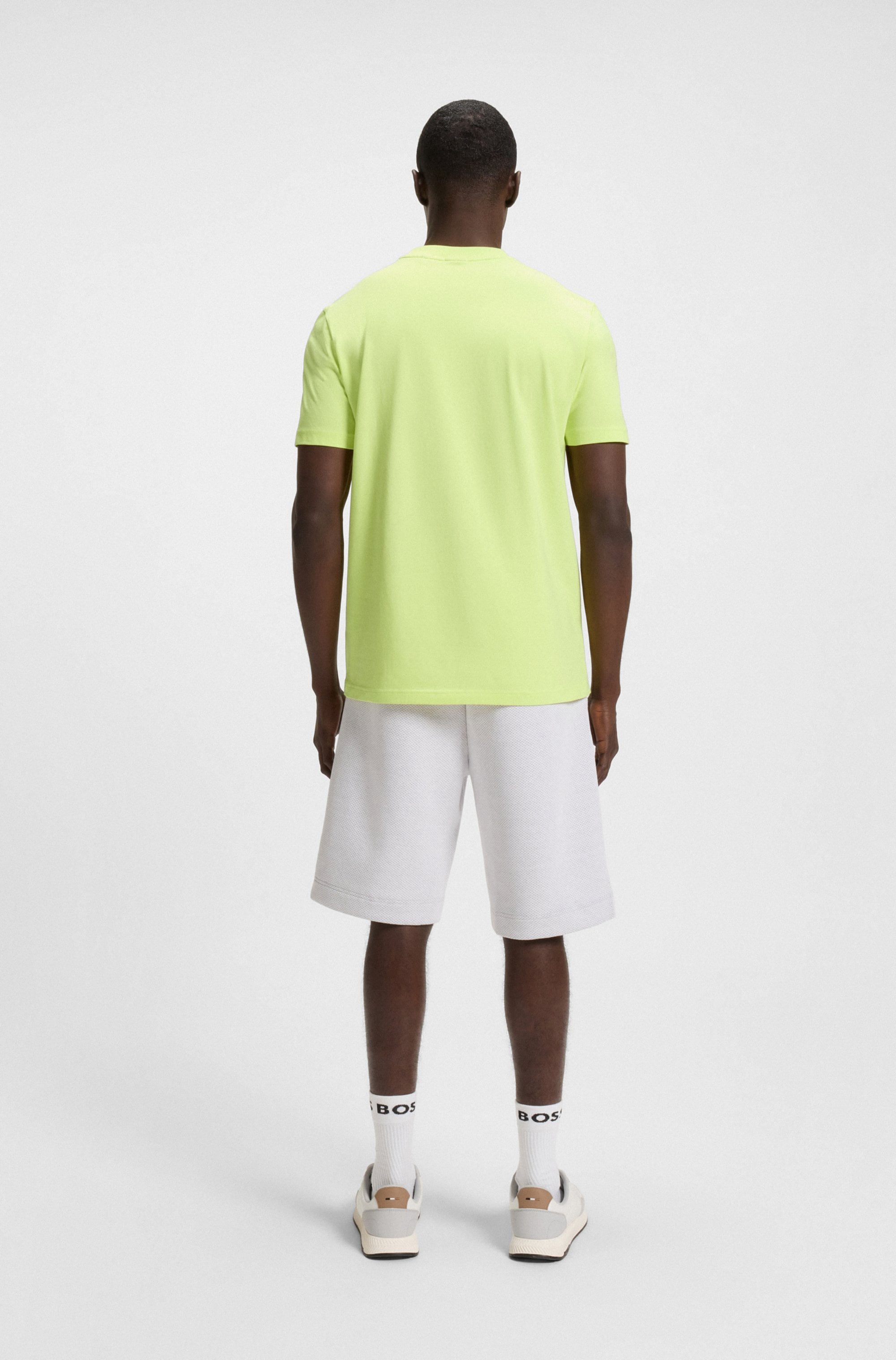 BOSS GREEN Rundhalsshirt »Tee«, mit gummiertem Kontrast-Logo