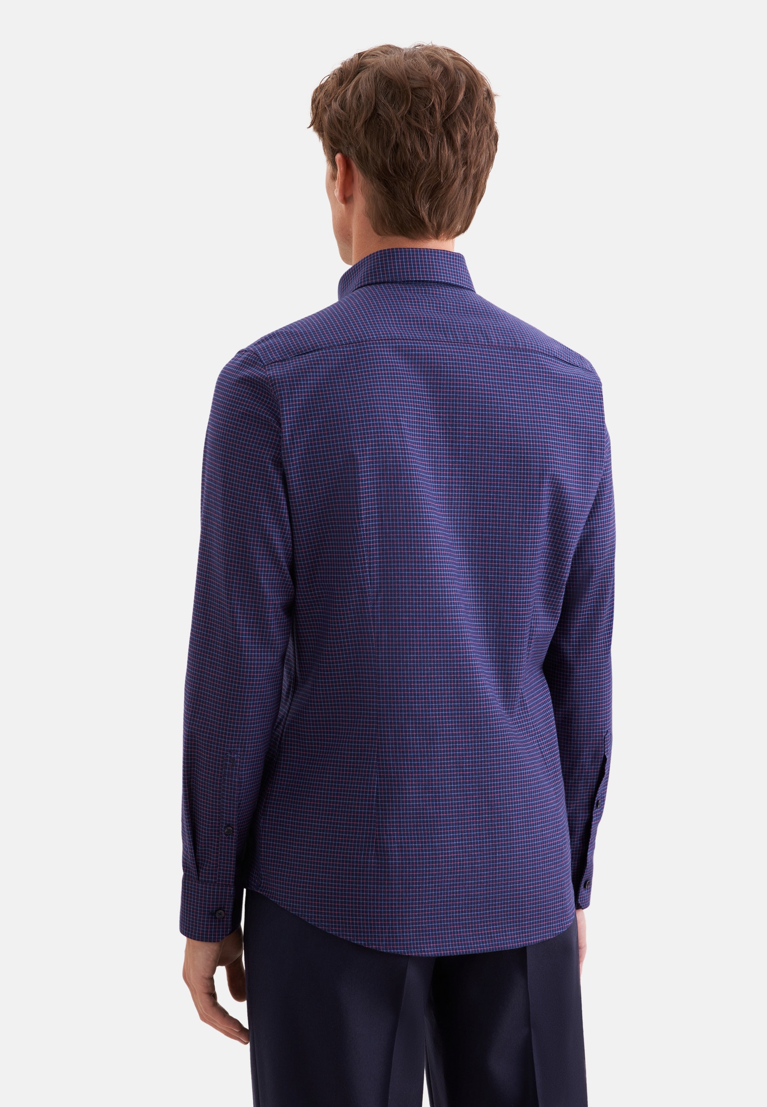 seidensticker Flanellhemd »Schwarze Rose« Slim 1/1 Button-Down-Kragen Karo