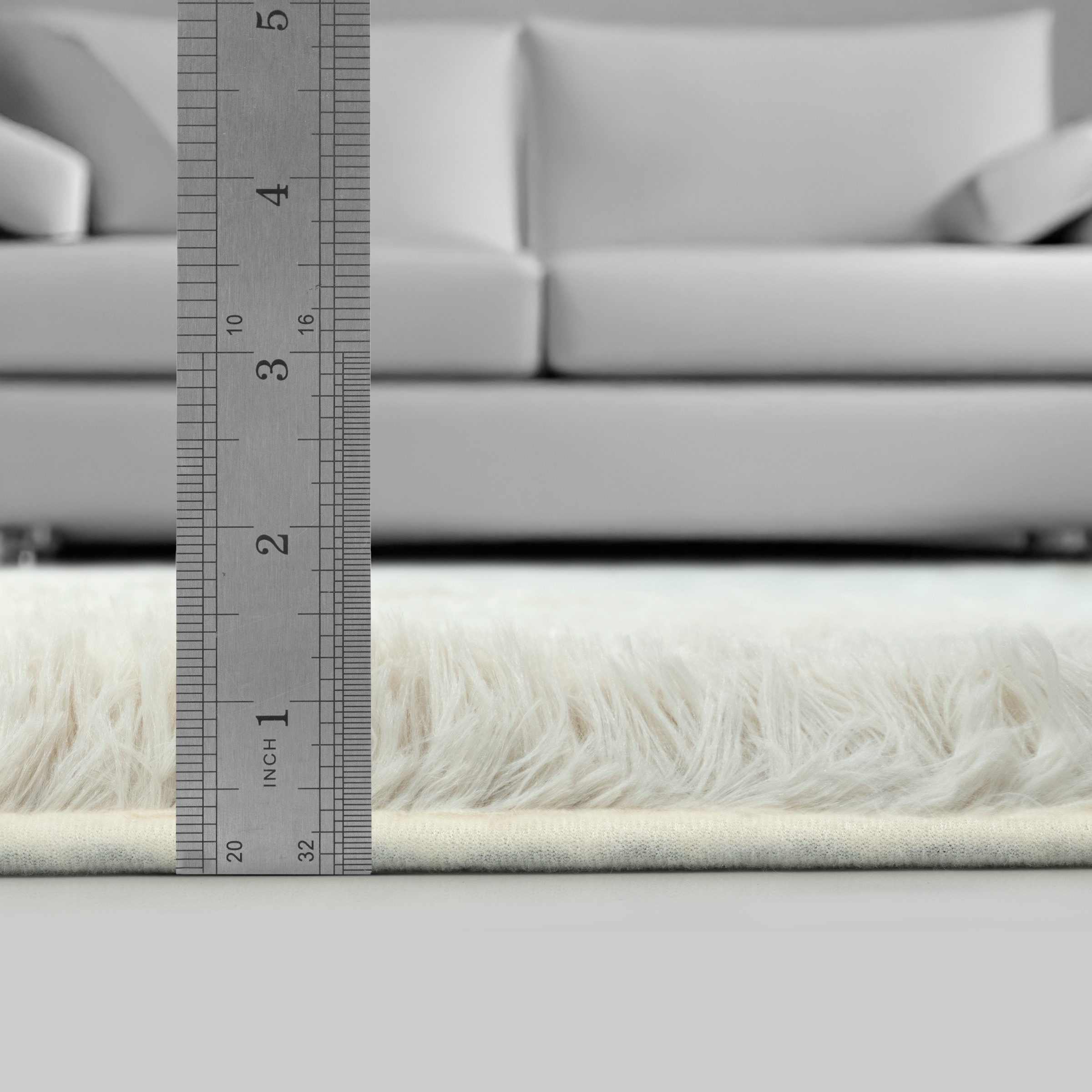 merinos Teppich »Fluffy Shaggy«, rund, 35 mm Höhe, Flauschiger Hochflor Teppich, Wohnzimmer, Anti-Rutsch Unterseite