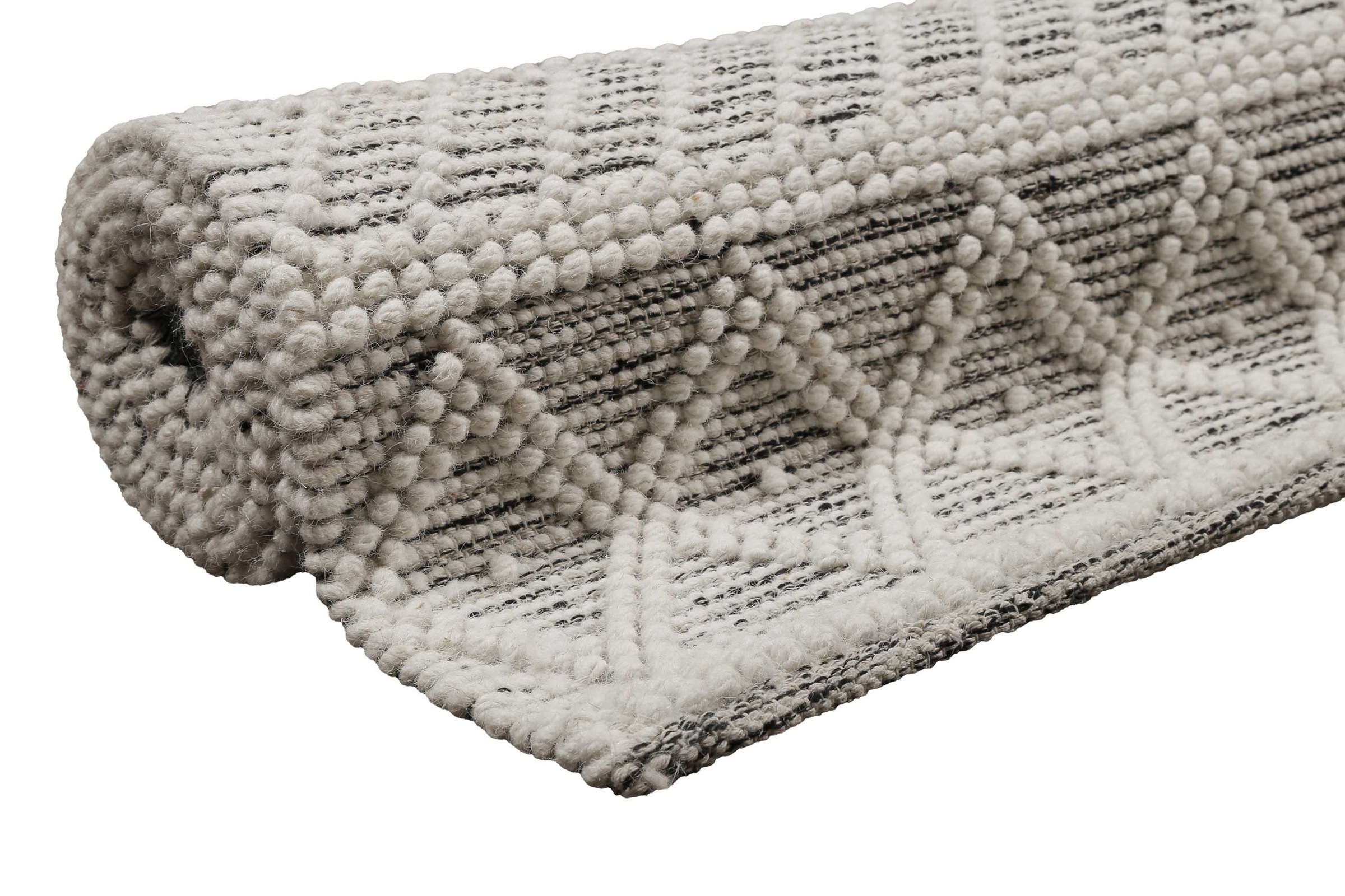 Teppich ESPRIT "Lia", wollweiß, B:80cm H:8mm L:150cm, Schurwolle, Teppiche, Teppich, Wollteppich, handgewebt, natürlich, modern, geometrisch 2