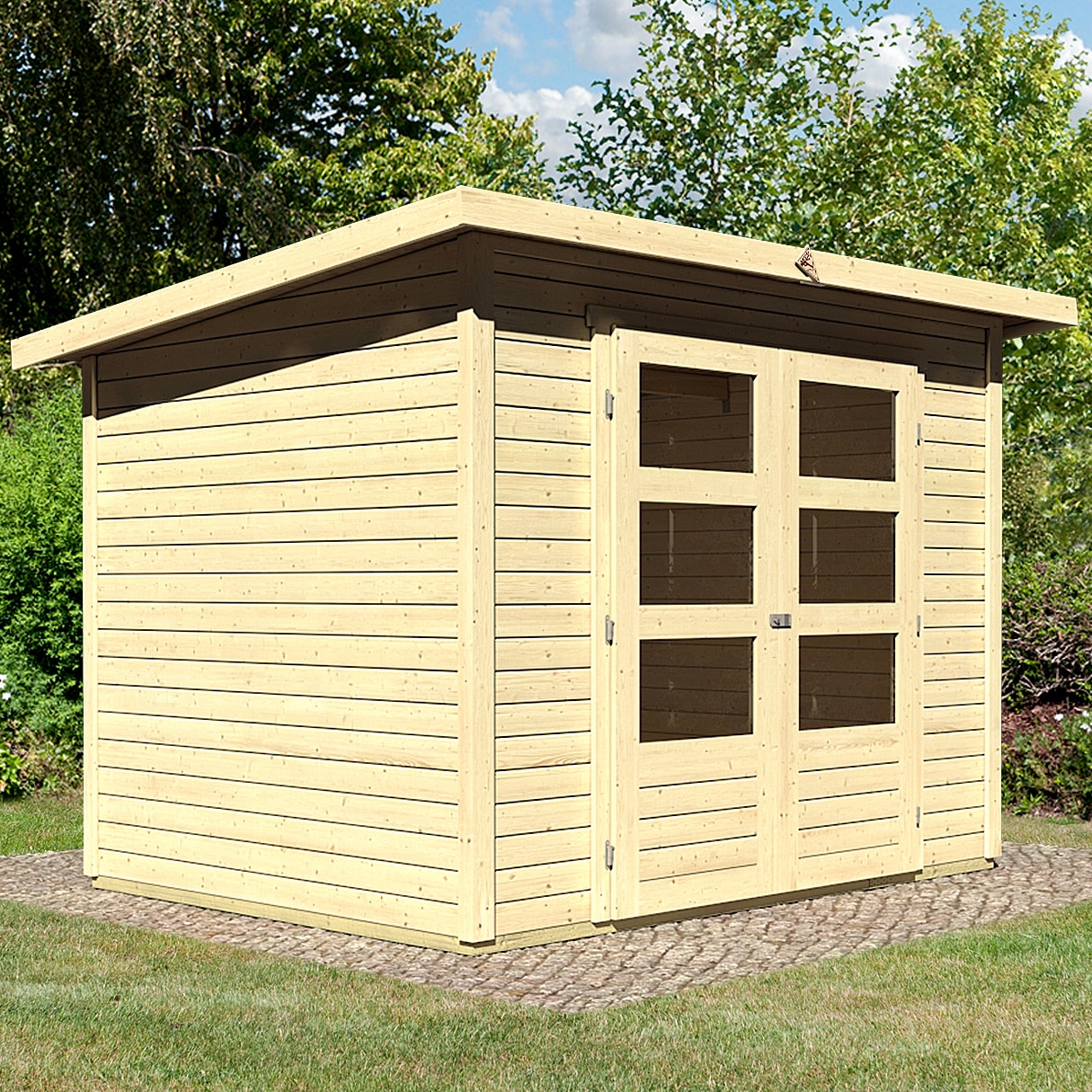 Karibu Gartenhaus "Stockach 3" naturbelassen, terragrau oder anthrazit günstig online kaufen