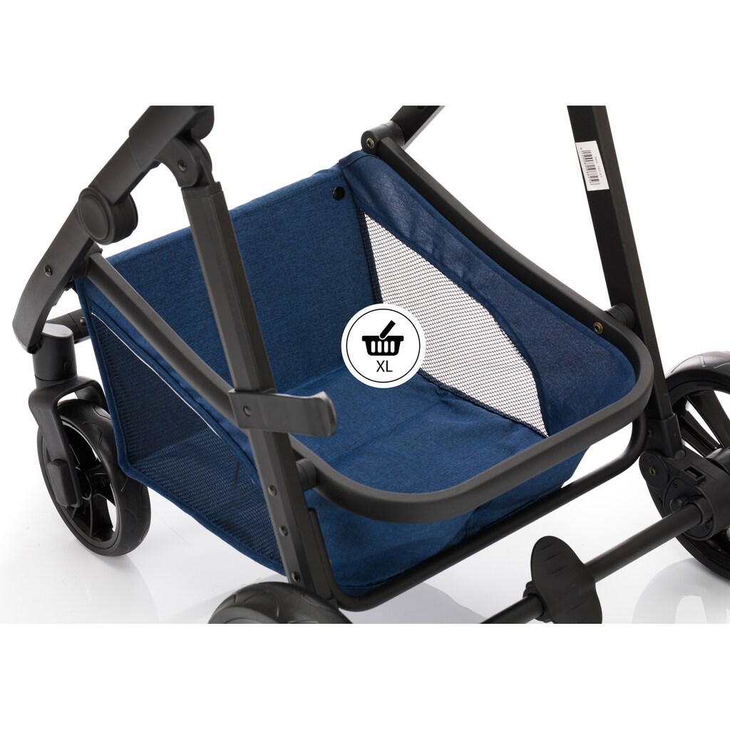 Fillikid Kombi-Kinderwagen »Panther, blau/melange«, 22 kg