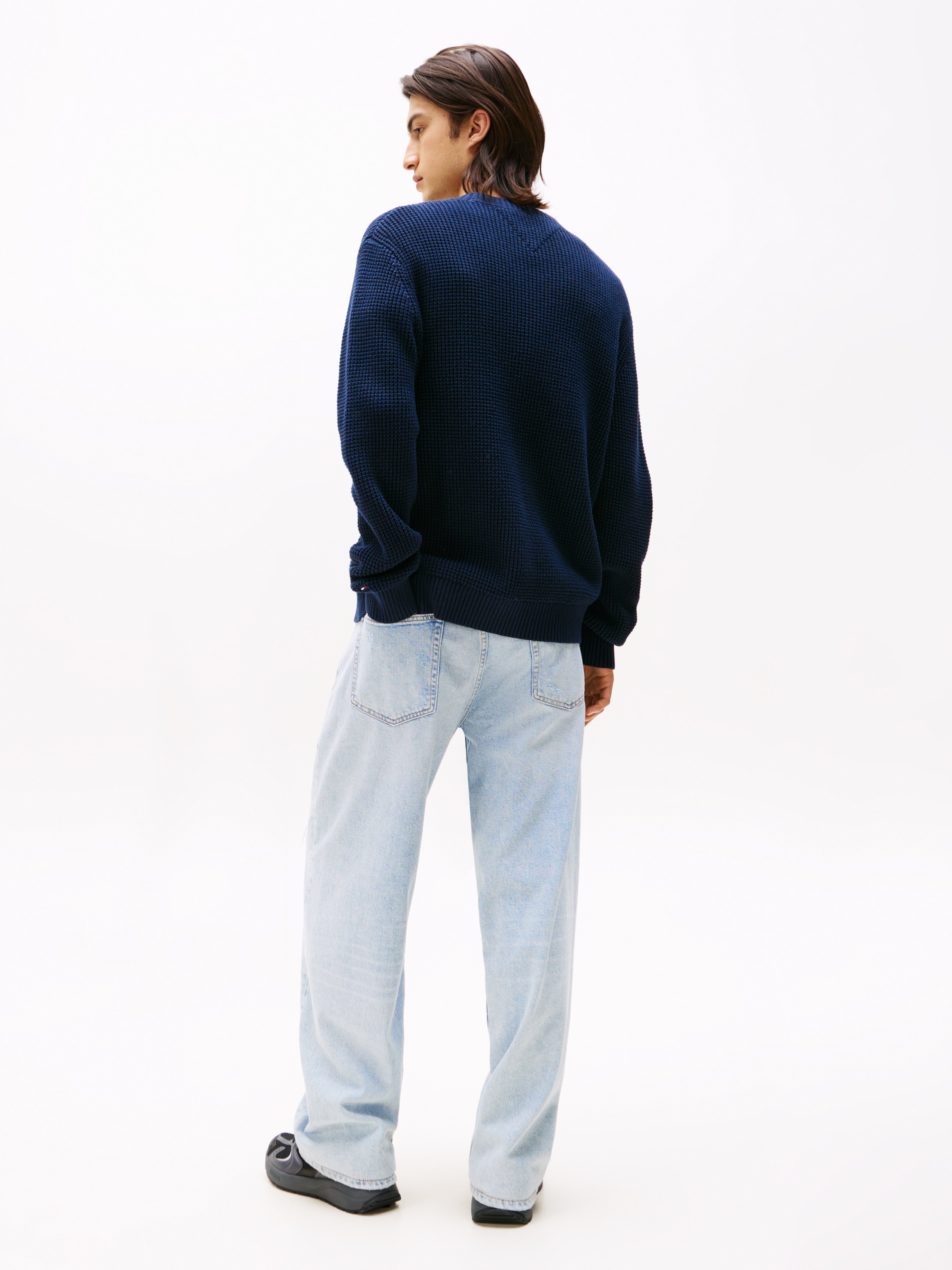 Tommy Jeans Strickpullover »TJM SCRIPT CHUNKY«, Regular Fit, Rundhals