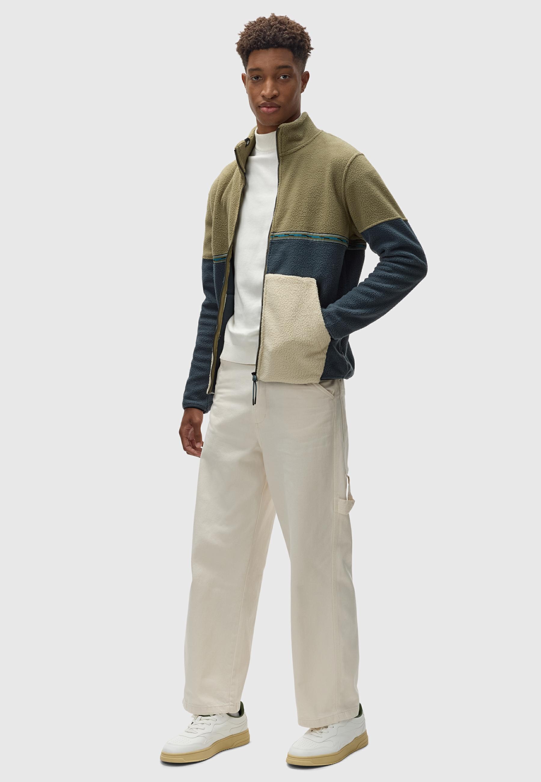 Ragwear Fleecejacke »Lonndy«, ohne Kapuze, Angesagte Herren Plüschjacke mit hohem Kragen