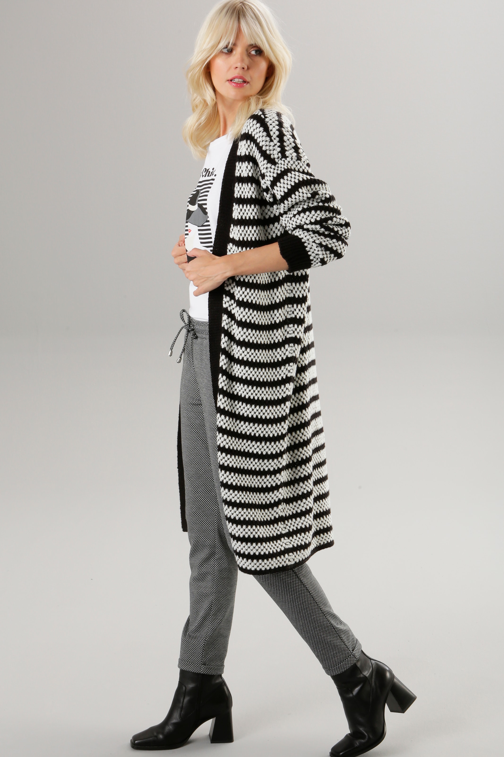 Aniston SELECTED Strickjacke, mit Streifen-Muster | kaufen NEUE KOLLEKTION BAUR