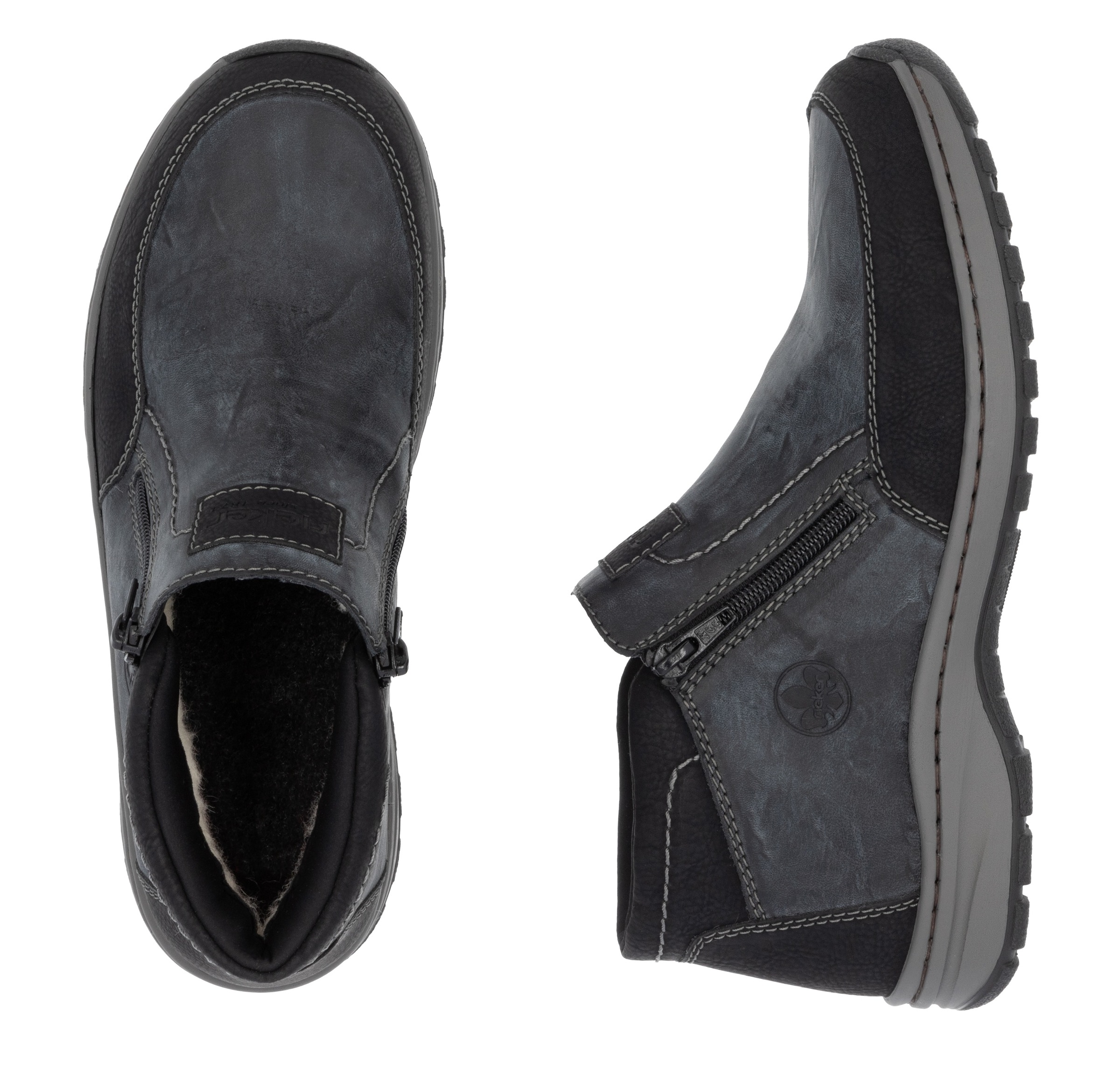 Rieker Winterboots, Winterstiefelette, Halbschuh mit beidseitigen Reißverschlüssen