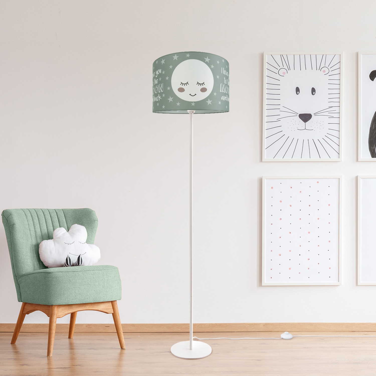 Paco Home Stehlampe kaufen Kinderzimmer 103«, Lampe E27 1 | Deko Mit günstig Mond-Motiv »Aleyna Kinderlampe flammig-flammig, LED