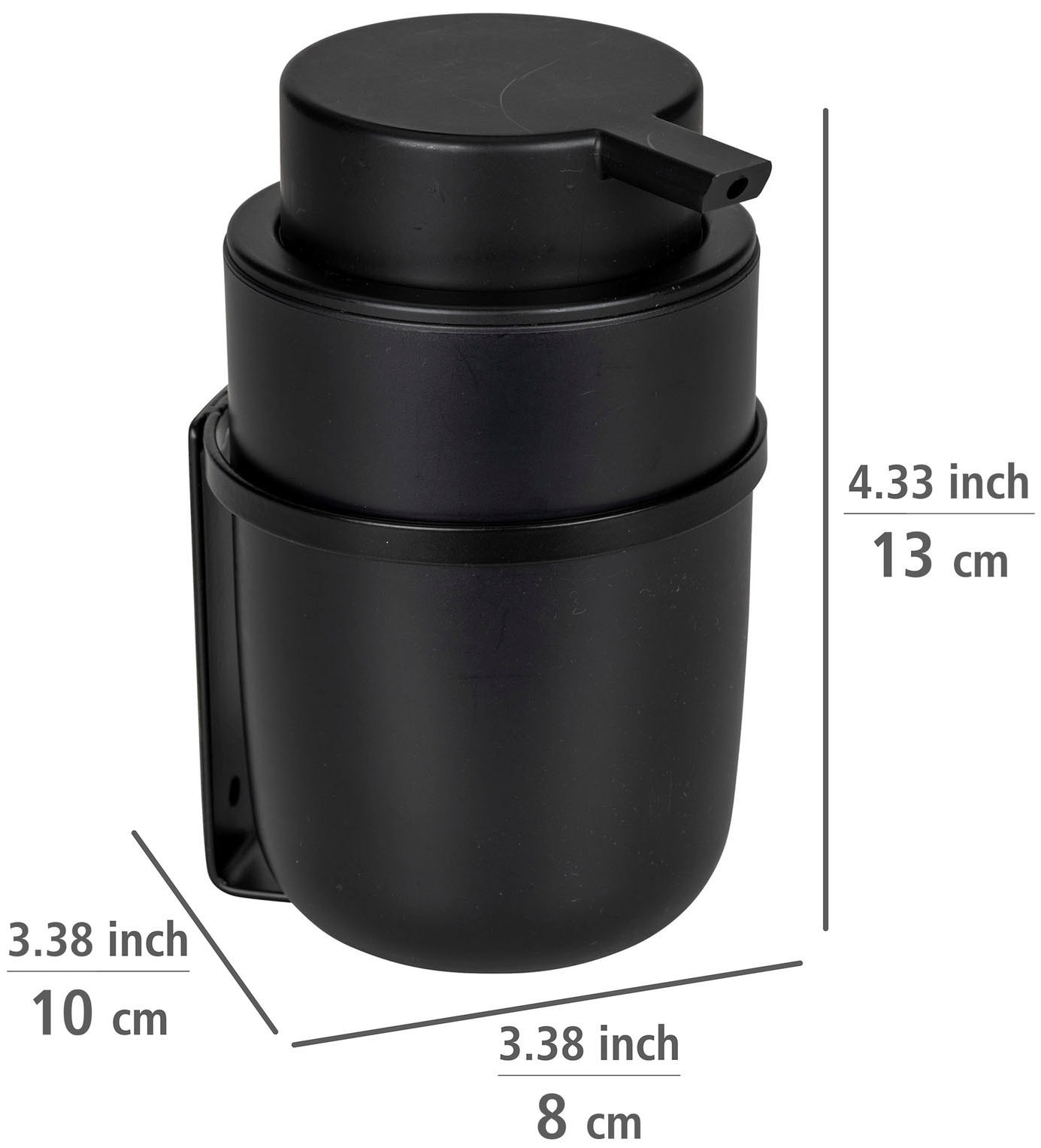 WENKO Seifenspender »Carpino«, (1 tlg.), Schwarz, 250 ml