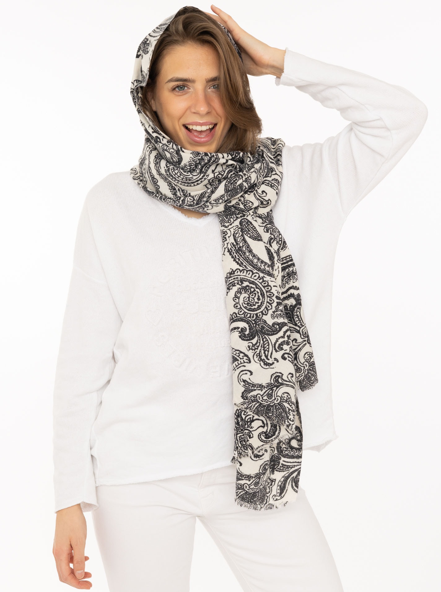 Zwillingsherz Schal ""Classic Paisley"" anschmiegsam, zeitloses Paisleymust günstig online kaufen