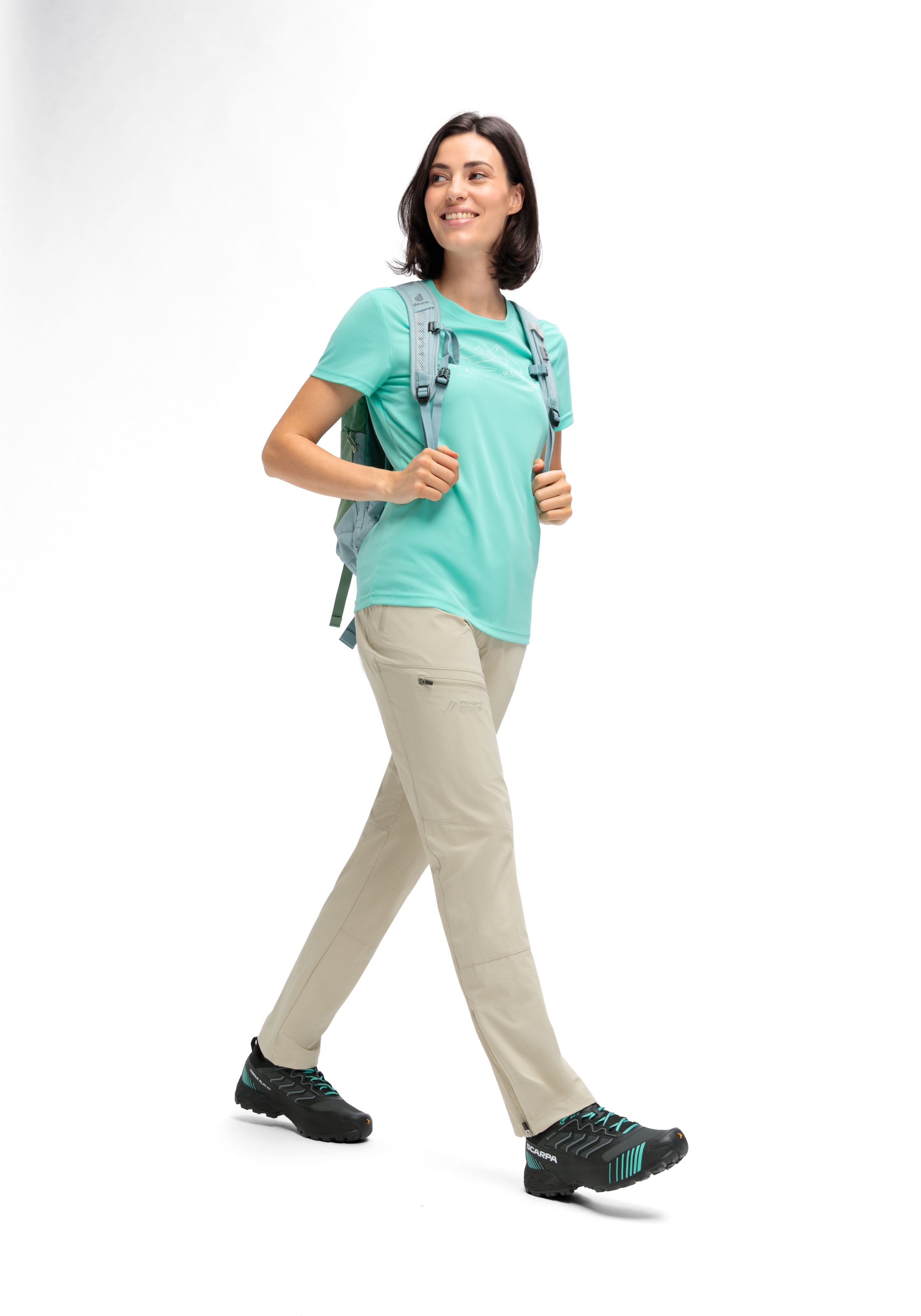 Maier Sports Outdoorhose »Inara slim Vario«, Damen Wanderhose, Funktionshose mit Variobund und 4 Taschen, Slim Fit