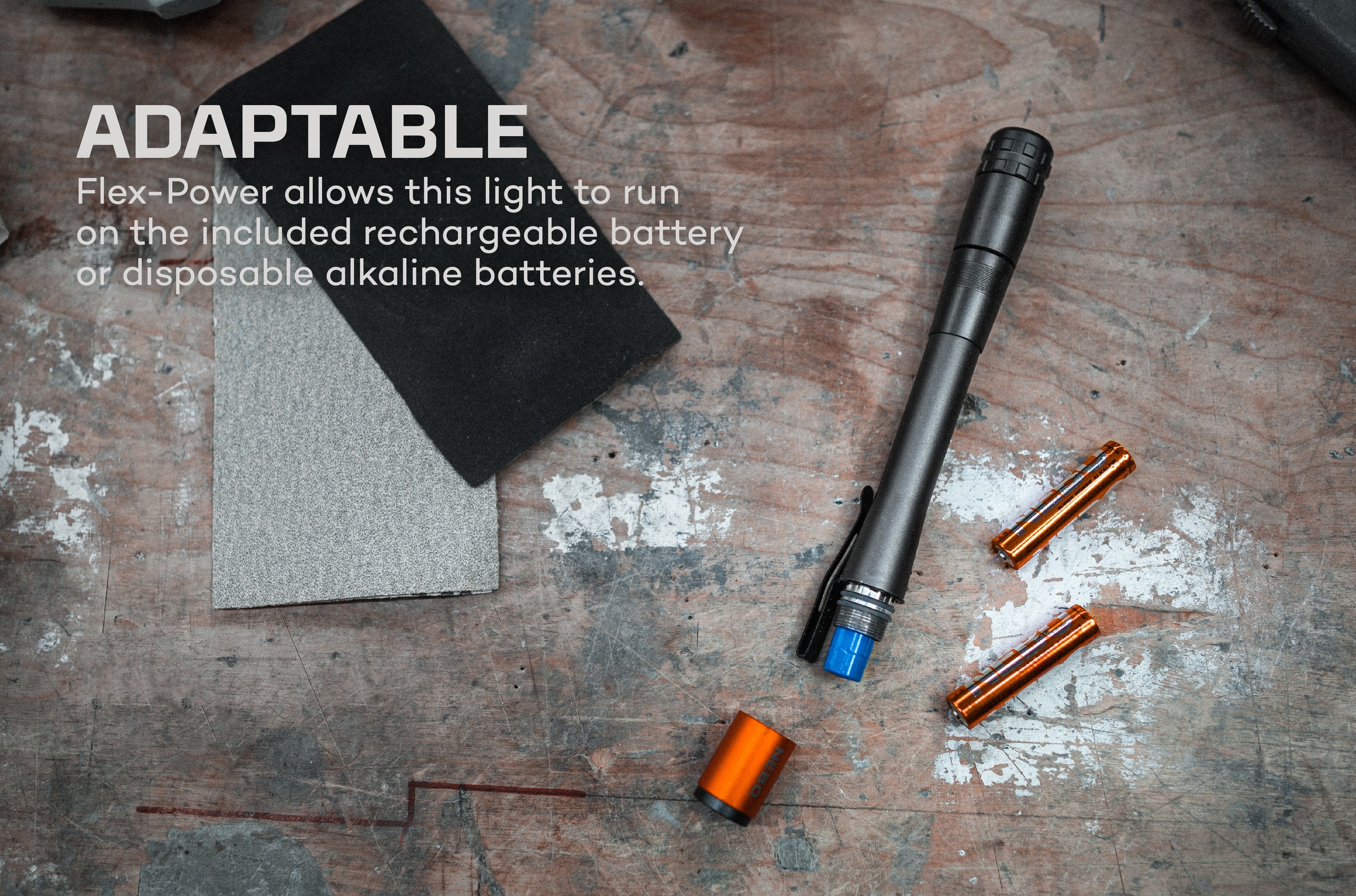 NEBO LED Taschenlampe »Nebo INSPECTOR™ 500+ Flex« Set, Taschenlampe inkl. Ladekabel, 2 Stk. tlg. Flexibel mit Akku- oder Batteriebetrieb nutzbar