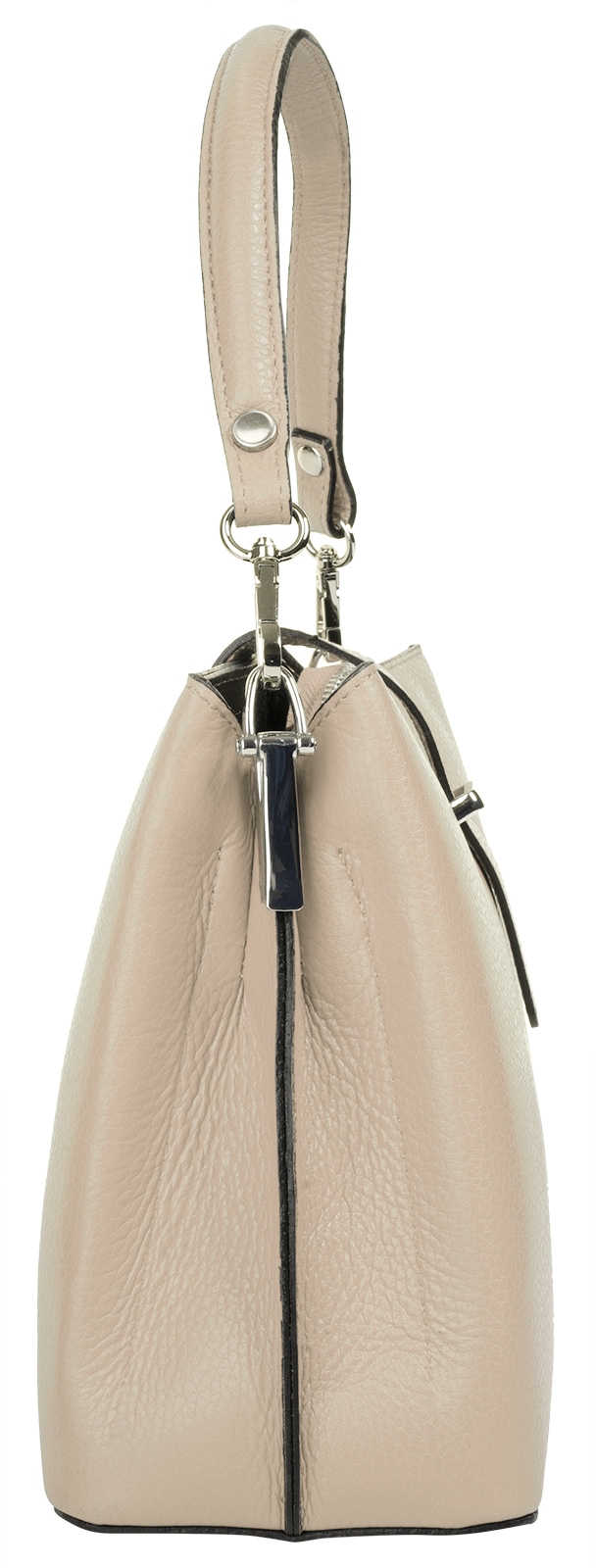 Cluty Henkeltasche, echt Leder, Made in Italy
